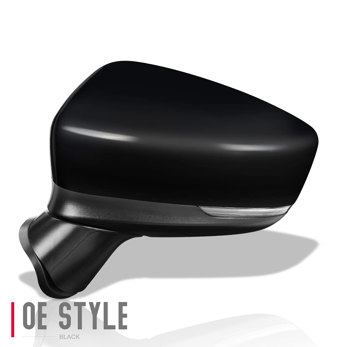 DNA Motoring OEM-MR-MA1320185 Left Driver Side Mirror - Heated, Powered, with Turn Signal & Blind Spot Detection - Compatible with 2017-2018 Mazda 3 - Perfect for Winter Driving and Enhanced Safety