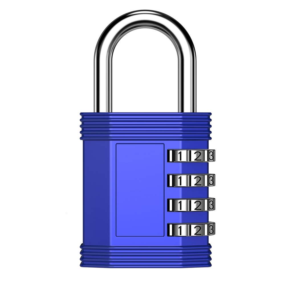 4-Digit Combination Locker Lock - Heavy Duty Outdoor Padlock for Gym, School, Gates & Doors - Secure Key Lock Box for Outside Use - Wall Mount or Door Knob Hanging - Perfect for Home Security, Storage Units & Pool Lockers