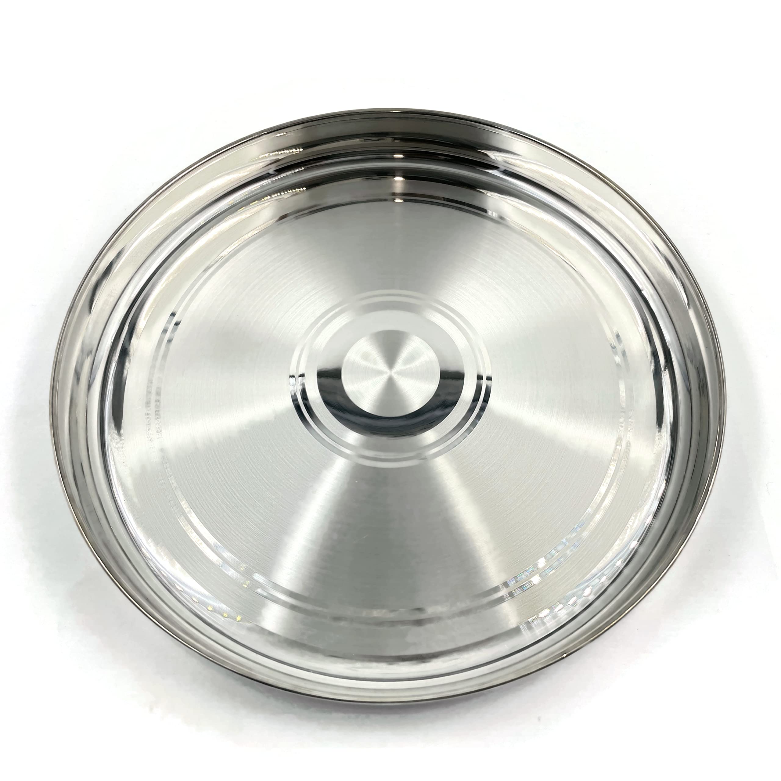 999 Pure Silver Hallmarked Thali Plate - 6.0 Inch Traditional Indian Dining Dish for Pooja, Wedding & Festive Celebrations