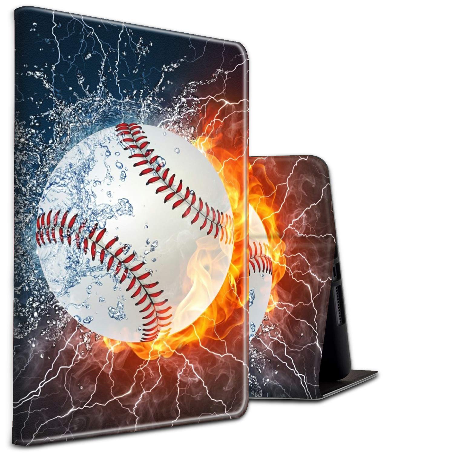 Skyfree Slim Lightweight Protective Stand Cover with Auto Wake/Sleep - Compatible with iPad 2/3/4 & iPad Air 2 - Perfect for Work, Travel & Home Use - Baseball Fire & Water Resistant Design