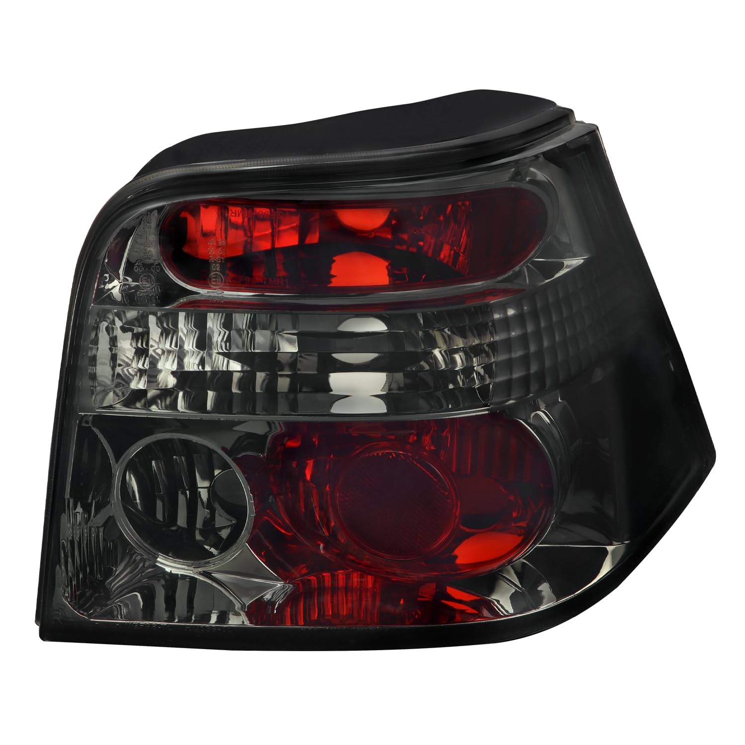 Spec-D Tuning Smoke Lens Tail Lights for 1999-2006 Volkswagen Golf MK4 - Left & Right Pair Assembly - Upgrade Your Car's Style & Visibility for Night Driving & Custom Look