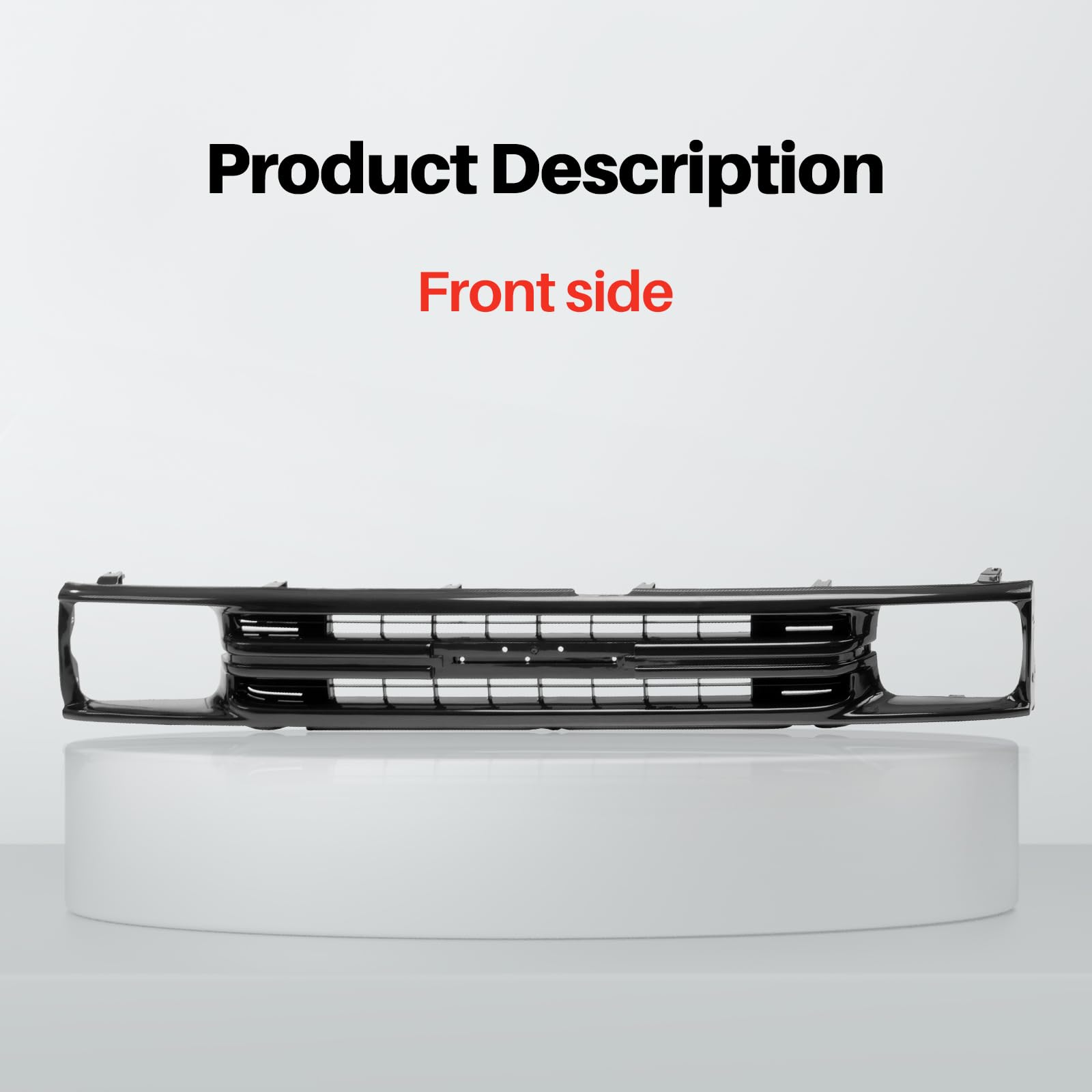 Replacement Front Grille Grill Assembly for 1989-1991 Toyota Pickup - Durable Aftermarket Auto Part for Restoration & Off-Road Use