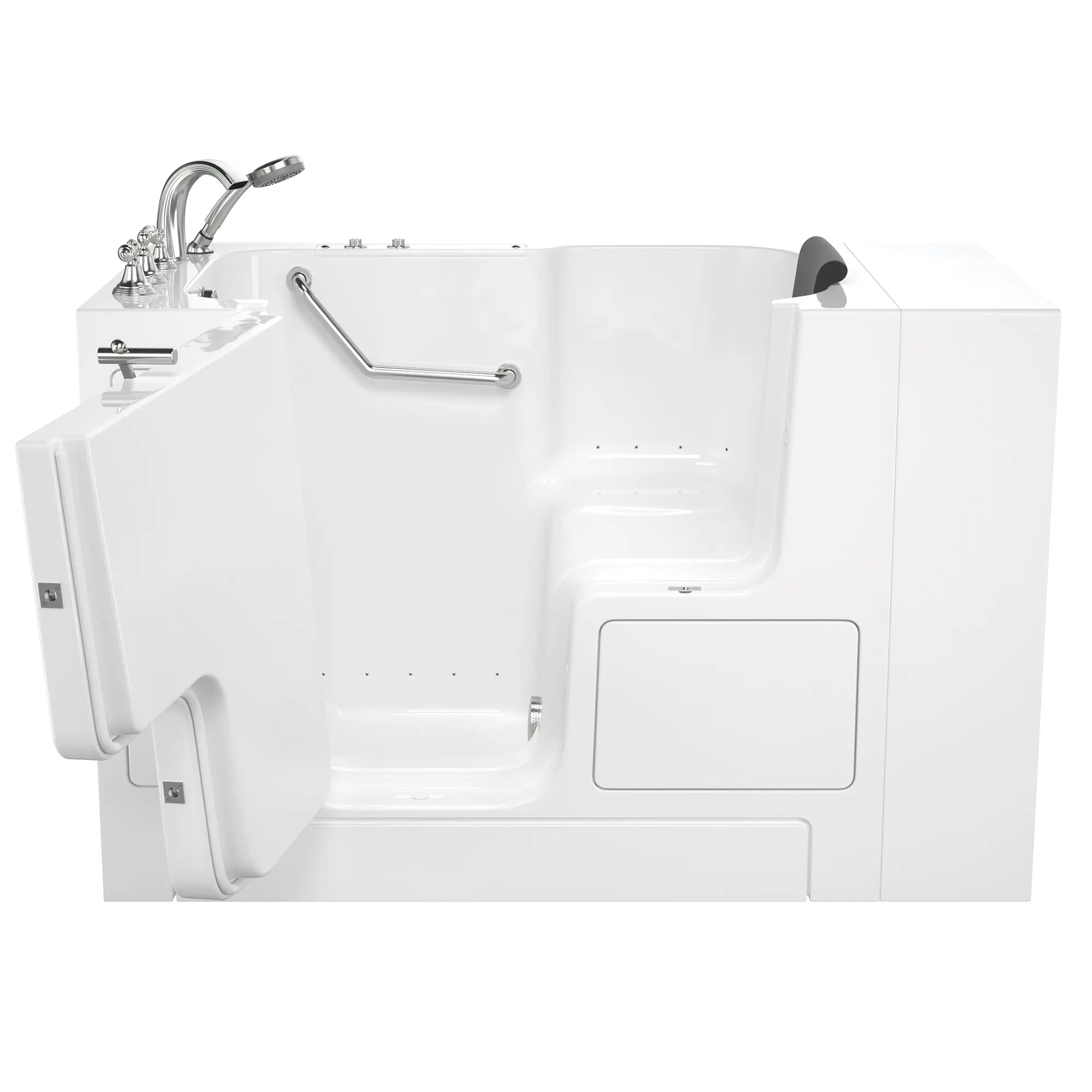 Premium 32 x 52 Inch Gelcoat Walk-In Bathtub with Air Spa System - Left Hand Drain & Faucet - Ideal for Elderly & Mobility Impaired - Relaxing Hydrotherapy at Home