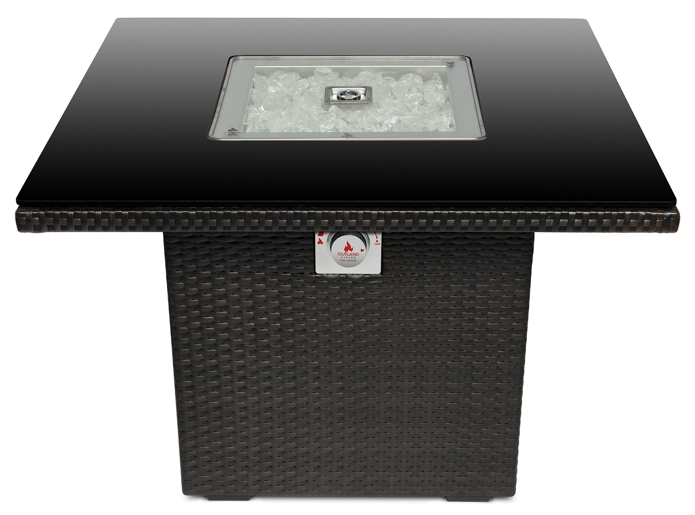 Outland Fire Table 3 Piece Square Accessory Set - Tempered Glass Lid Insert, Wind Guard Fence & UV Resistant Cover for 36-Inch Square Propane Fire Pits - Perfect for Outdoor Patio, Backyard & Camping Gatherings