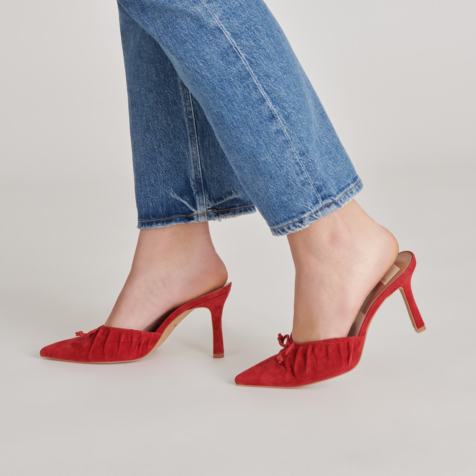 KAIRI Women's High Heels - Crimson Suede Pumps for Party, Wedding & Evening Wear - Stylish Dress Shoes for Women