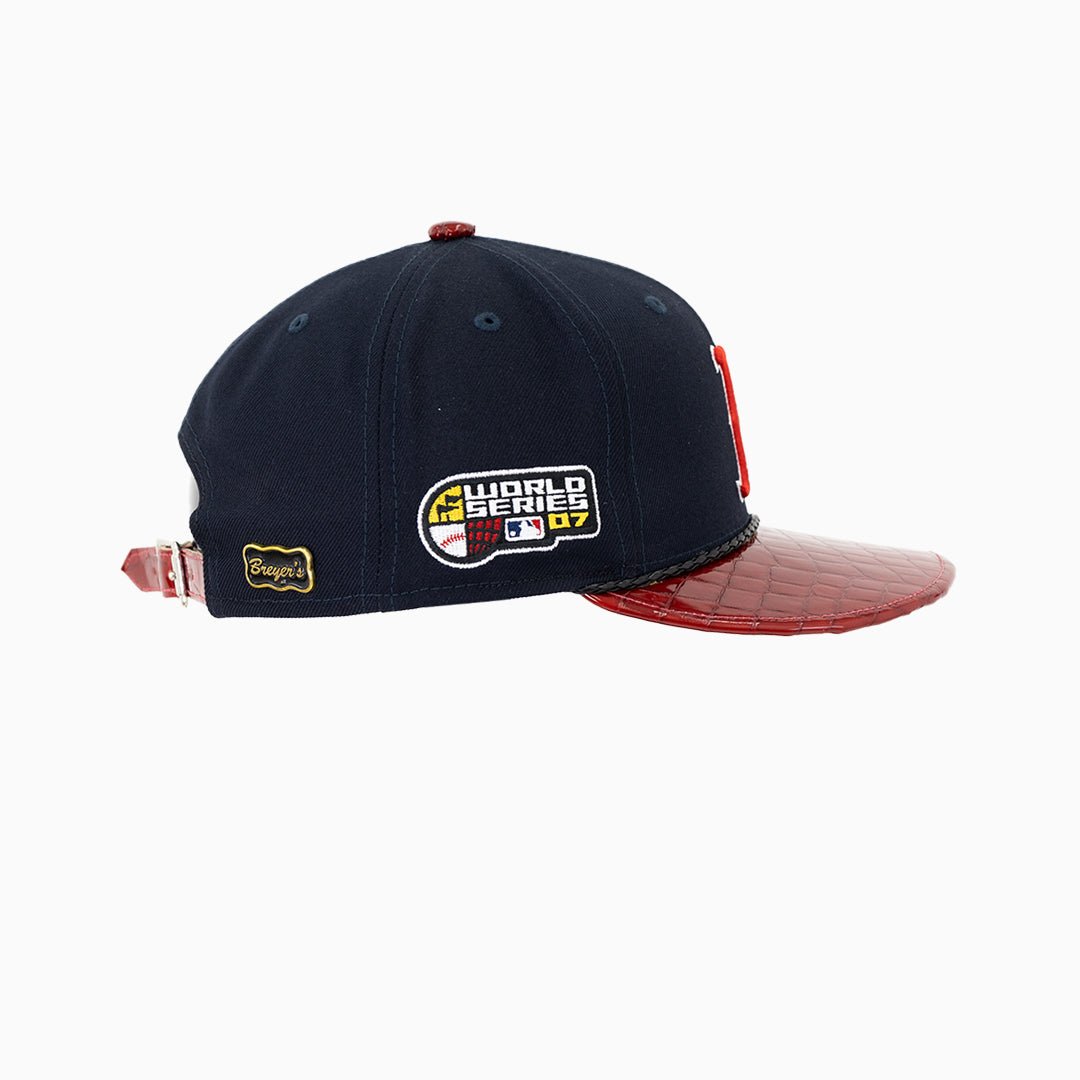 Breyer's Buck 50 Boston Red Sox MLB Baseball Cap with Genuine Leather Visor - Perfect for Baseball Games, Sports Events & Casual Wear