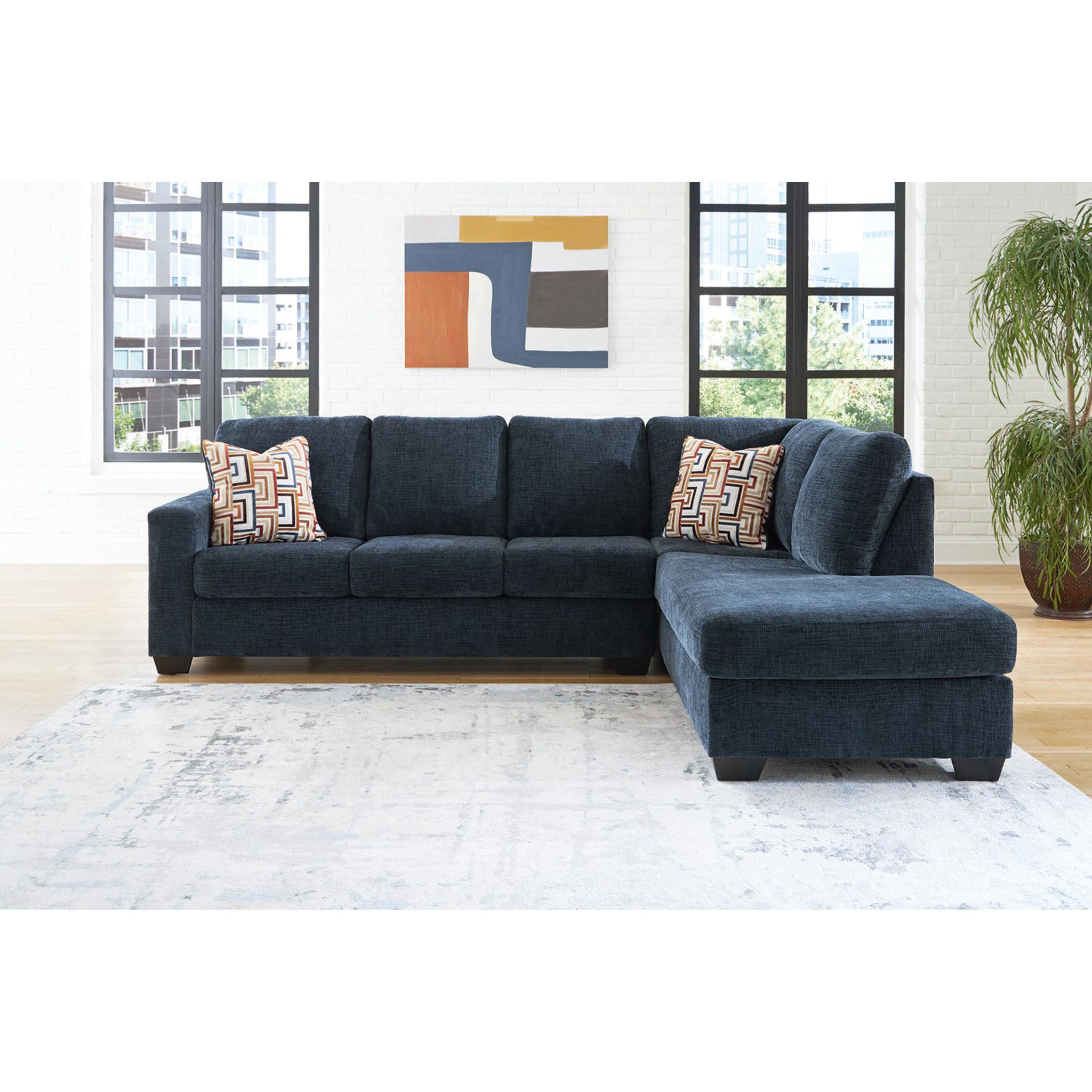 Stylish Aviemore 2-Piece Sectional Sofa with Chaise Lounge - Modern Living Room Furniture for Small Spaces & Apartments | Perfect for Family Gatherings, Movie Nights & Relaxing