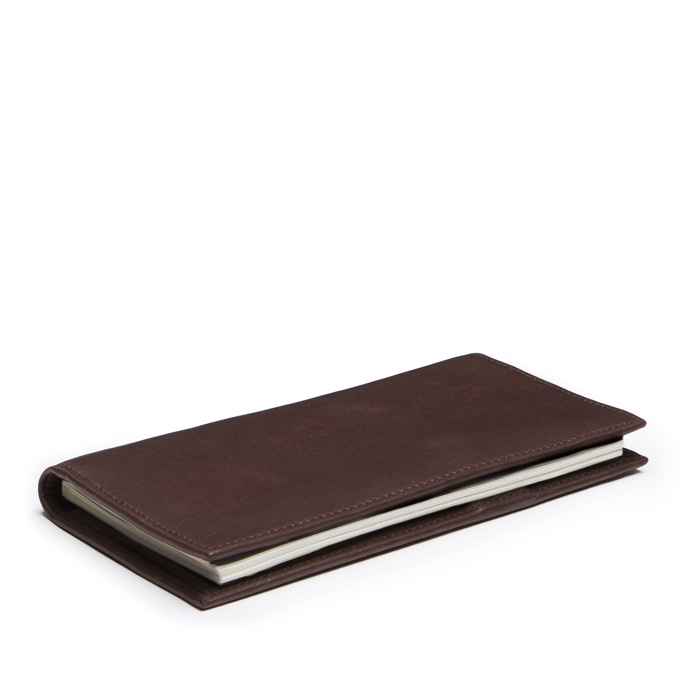 Premium Leather Checkbook Cover with Dividers - Mahogany Brown for Organizing Checks & Register | Ideal for Business, Personal Finance & Banking Use