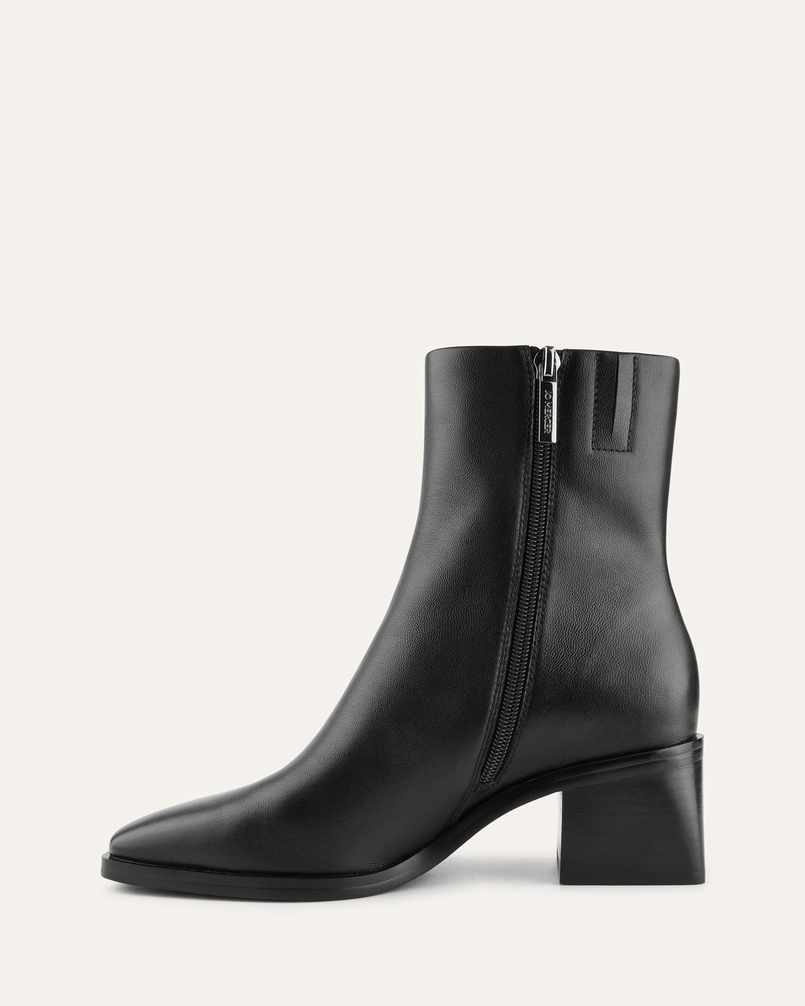 QUADE Mid Ankle Boots for Women - Black Leather Boots for Fall & Winter - Stylish Comfortable Booties for Casual Outfits & Workwear