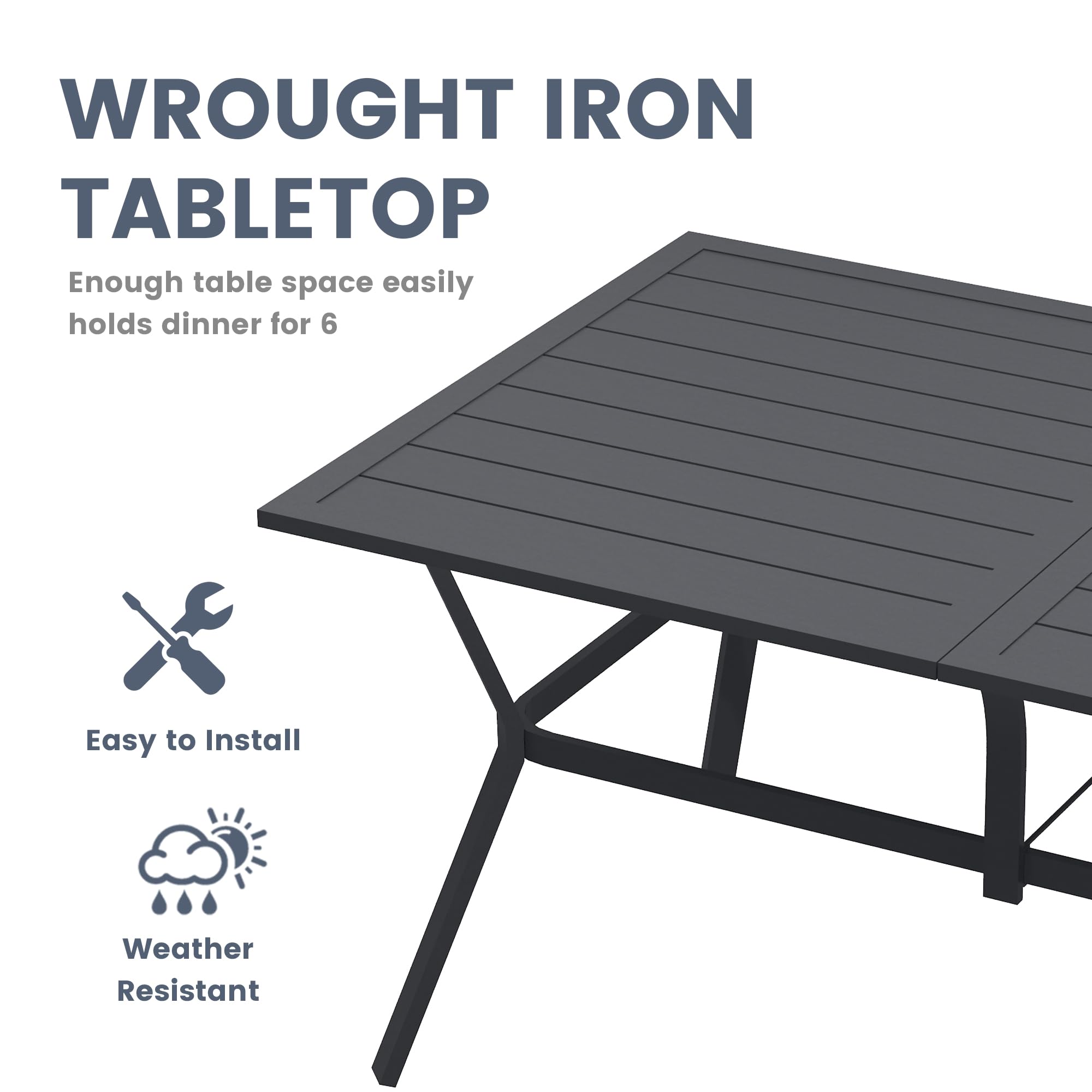 VICLLAX 3-Piece Outdoor Dining Set - 59