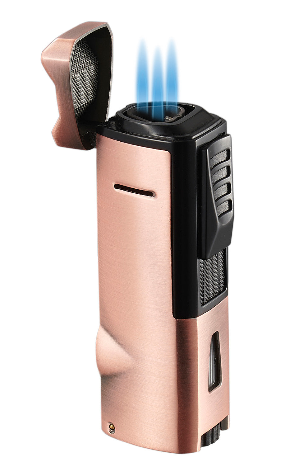 Visol Colonel Triple Flame Torch Lighter - Windproof Butane Lighter for Cigars, Candles & Outdoor Use (Bronze)