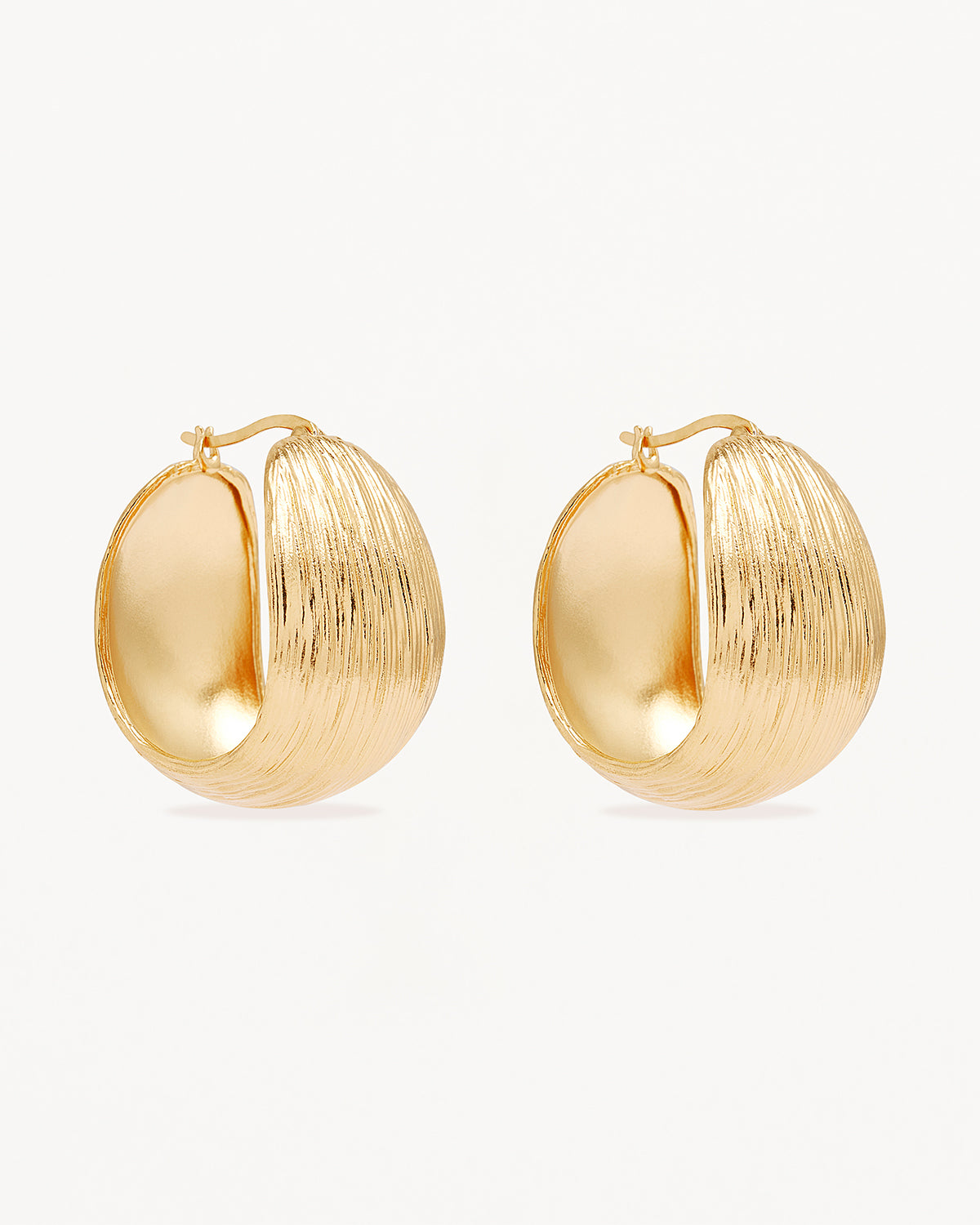 18K Gold Plated Hoop Earrings - Elegant 
