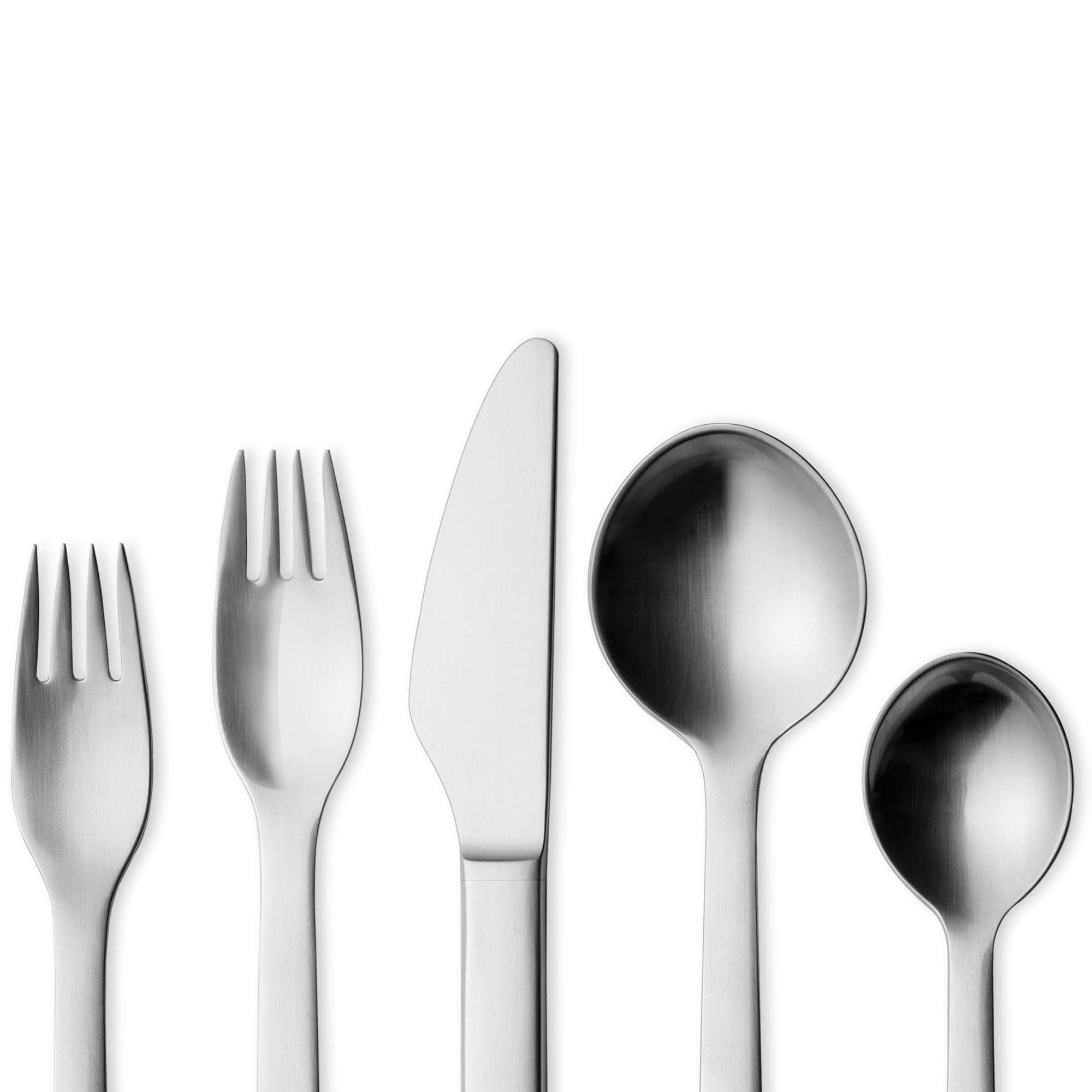 Georg Jensen New York 5-Piece Stainless Steel Flatware Set - 18/8 Premium Cutlery for Dining - Perfect for Everyday Use & Elegant Dinner Parties