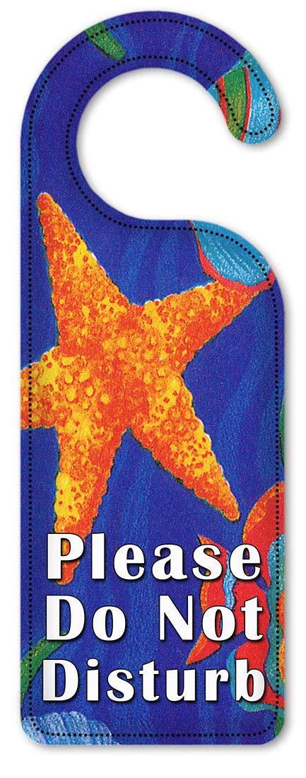 Artistic 'Do Not Disturb' Door Hanger Sign with Fish Design - Perfect for Hotels, Bedrooms & Privacy (12-Pack)
