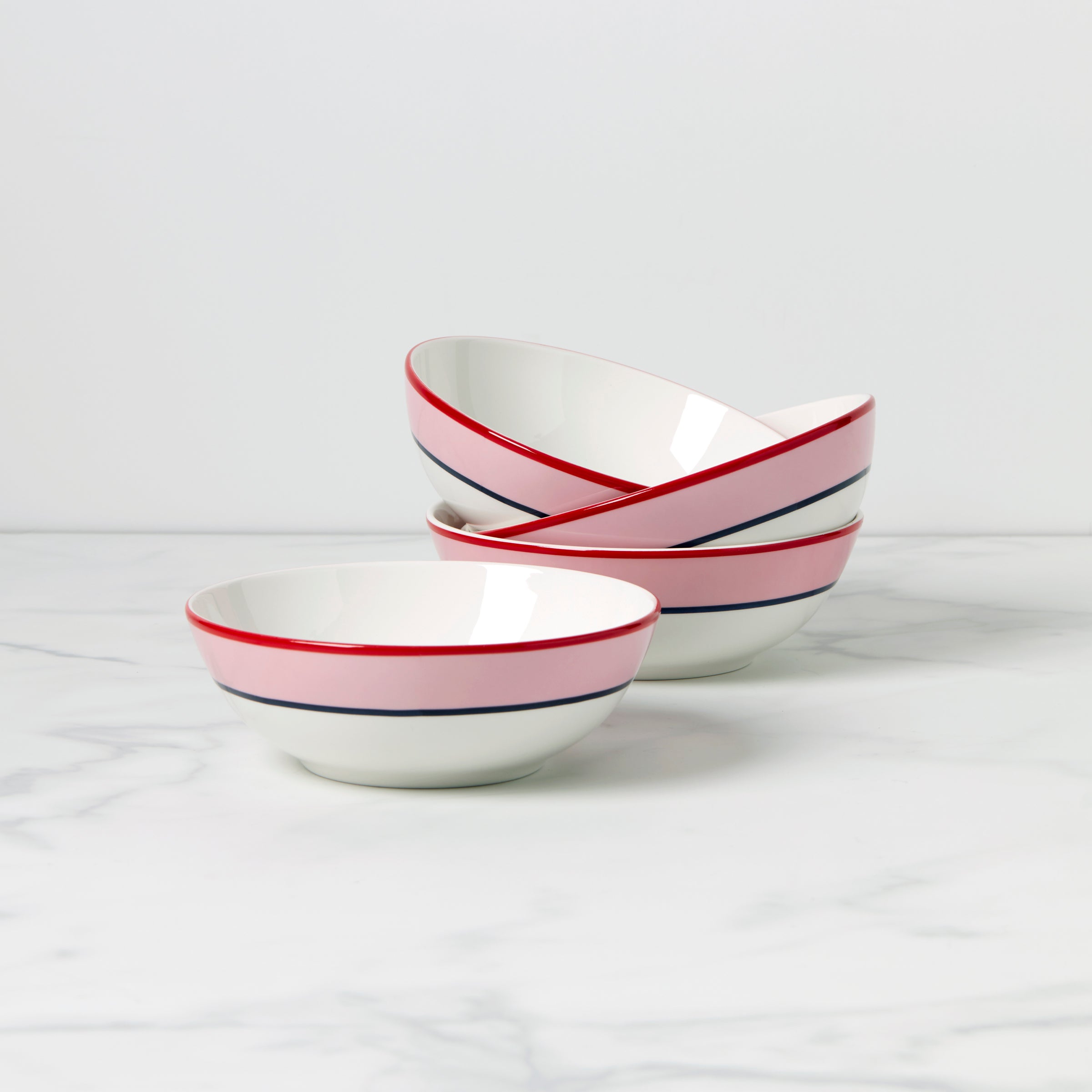 Make It Pop All Purpose Bowls Set of 4 - Pink & Blue Mixing Bowls for Baking, Serving, and Food Prep | Perfect for Kitchen, Dining & Party Use