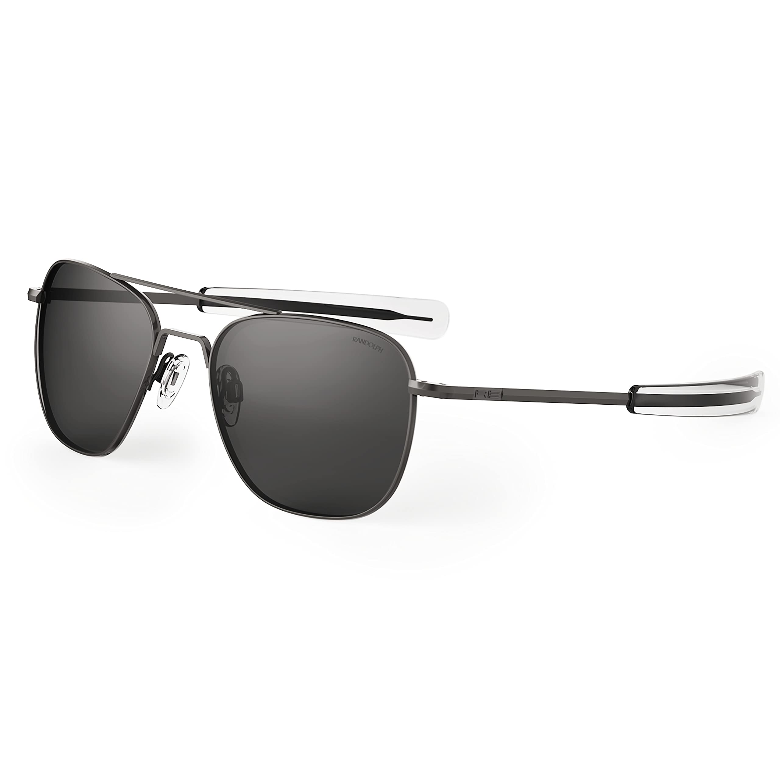 Randolph USA Gunmetal Classic Aviator Sunglasses for Men & Women - 100% UV Protection Polarized Lenses - Stylish Retro Pilot Shades for Driving, Travel & Outdoor Activities