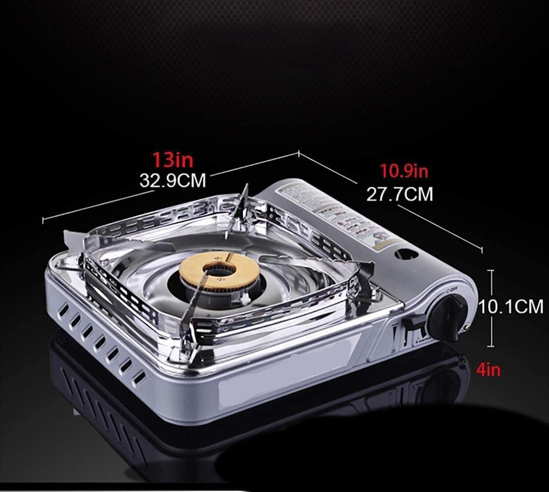 Portable Windproof Camping Stove - Lightweight Backpacking Gas Burner for Hiking, Mountaineering & Outdoor Cooking | Durable Butane Stove with Ignition for Camping, Picnics & Emergency Preparedness