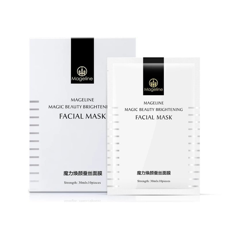 MAGELINE Brightening Facial Mask for Glowing Skin - Hydrating & Anti-Aging Sheet Mask for Daily Skincare Routine & Spa Night