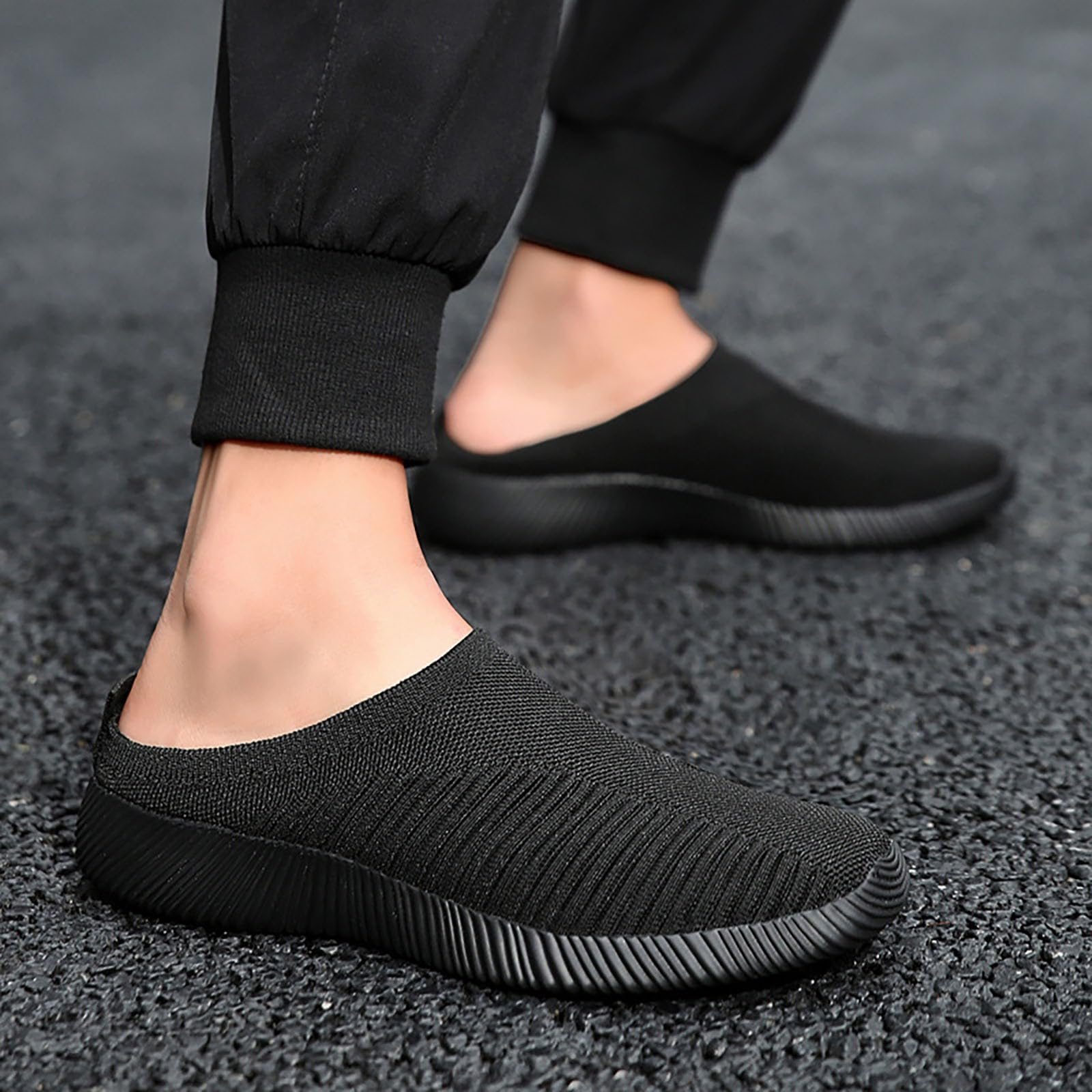 Breathable Backless Slip-On Mesh Sneakers for Women & Men - Lightweight Running Shoes, Casual Fashion Loafers with Platform Design - Perfect for Gym, Workout, Walking & Daily Wear (White, 2025)