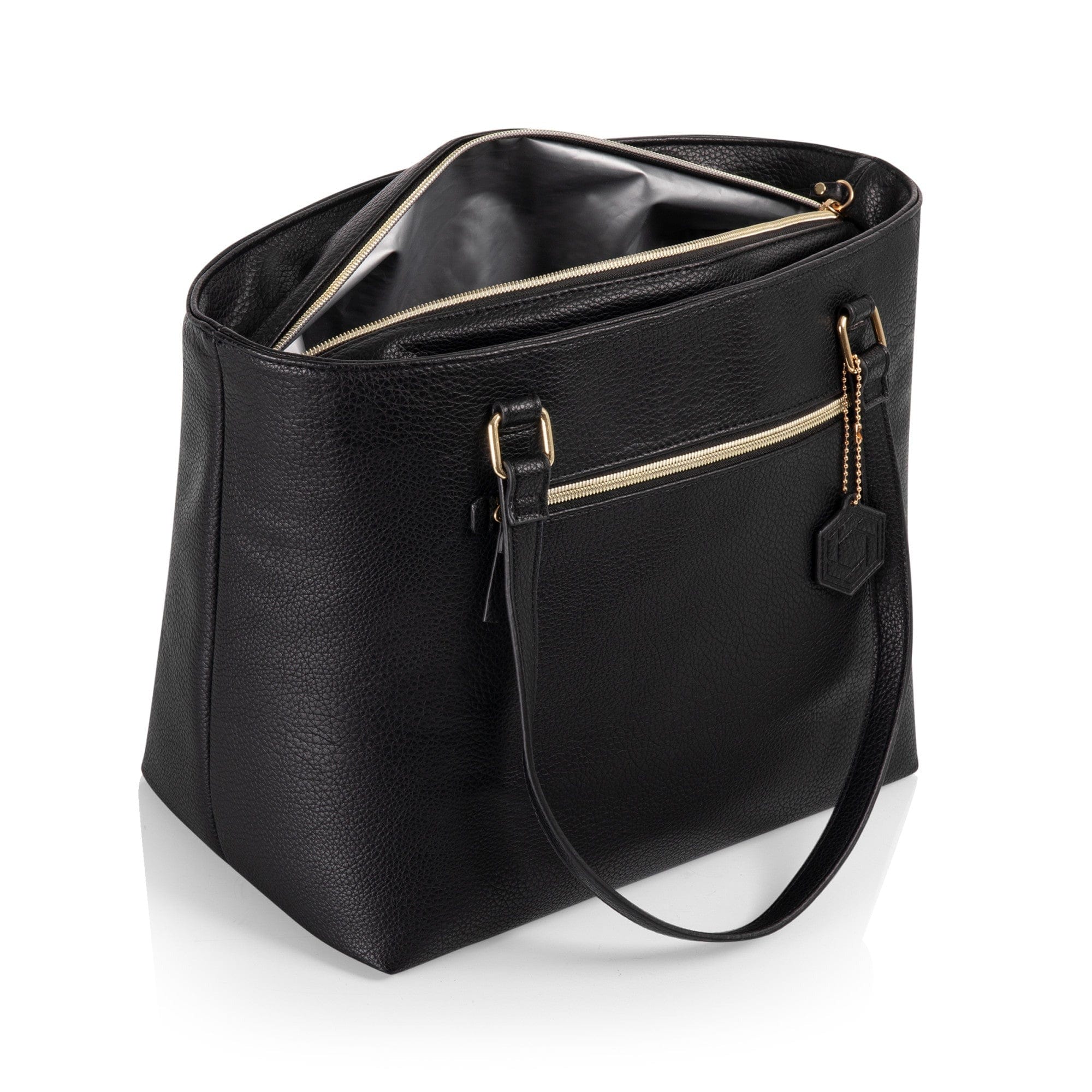 Uptown Cooler Tote Bag - Insulated Black Beach Picnic Tote for Women - Perfect for Pool Parties, Picnics & Grocery Shopping