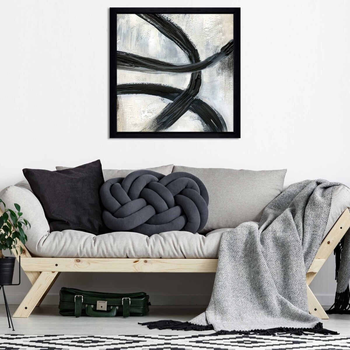 Abstract Square Rings II Print on Acrylic - Modern Wall Art for Living Room, Bedroom & Office Decor