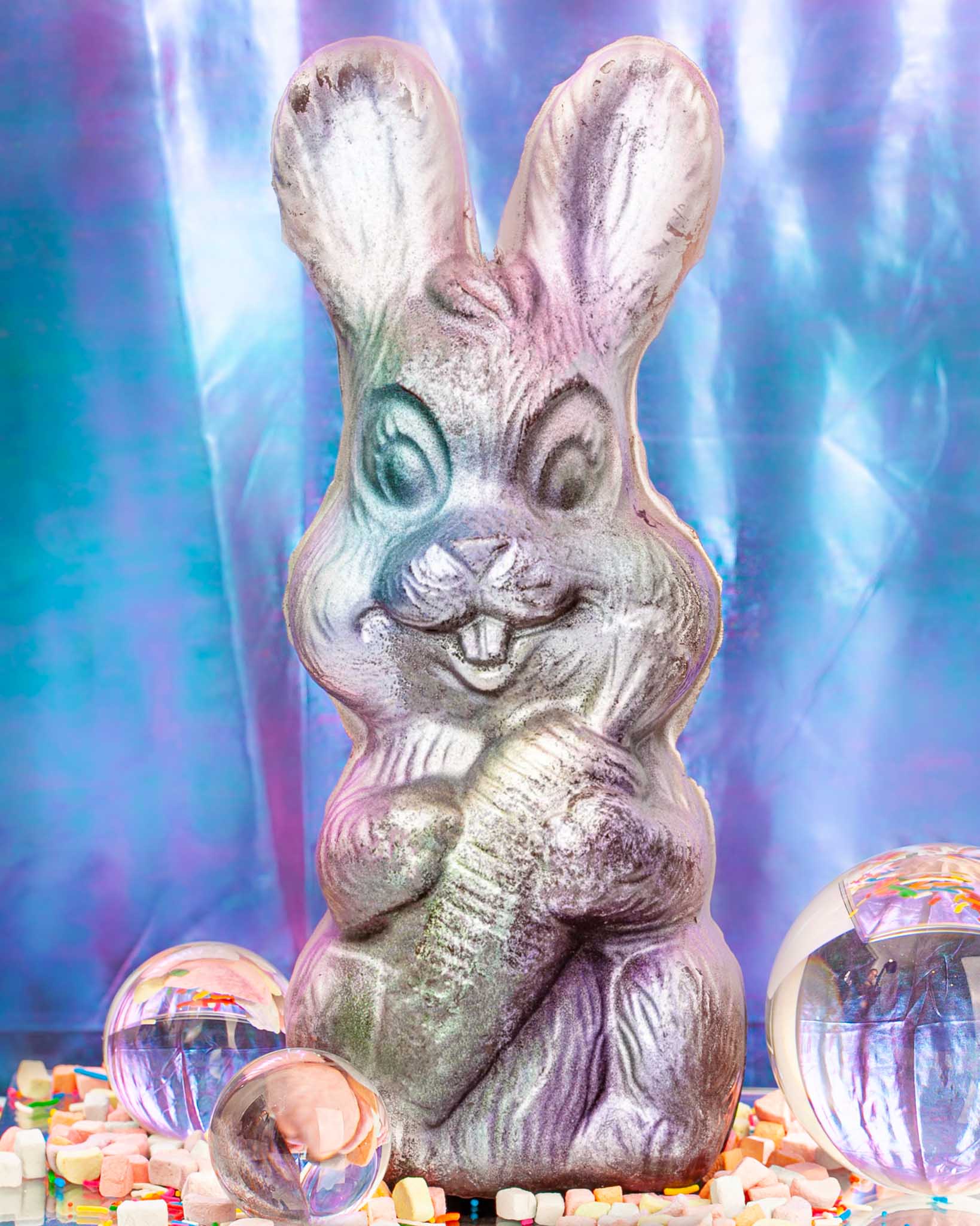 Exploding Rainbow Chocolate Easter Bunny - Colorful Chocolate Bunny for Easter Gifts & Party Favors - Perfect for Easter Egg Hunts, Baskets & Celebrations