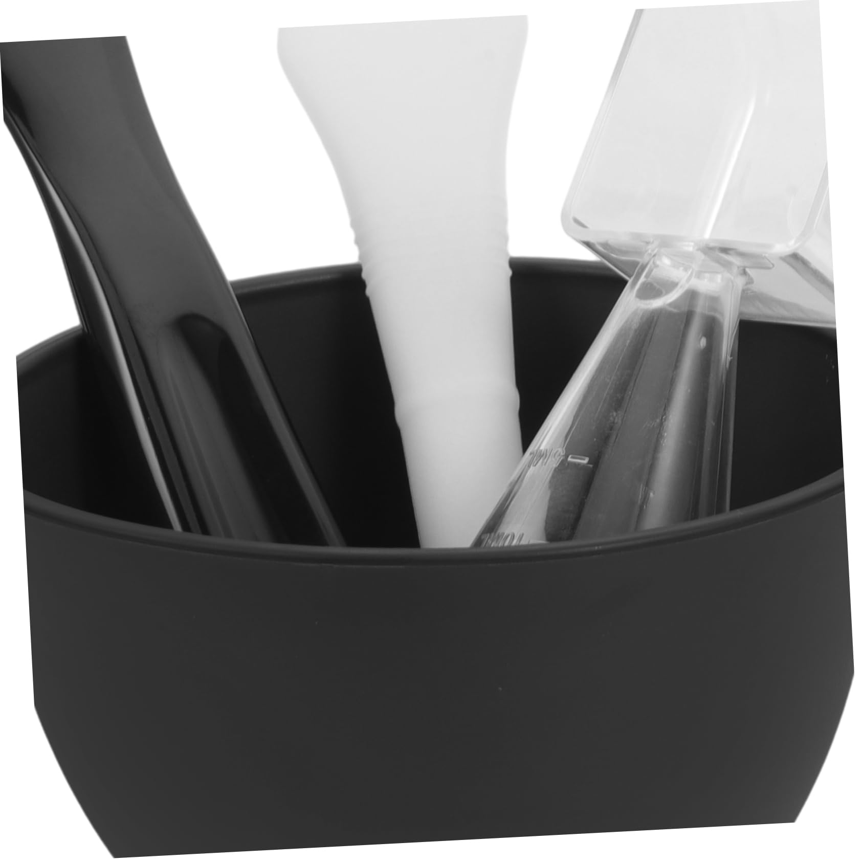 Professional Silicone Facial Mask Mixing Bowl Set - DIY Spa Tool for Homemade Skincare, Black Mask Applicator & Bowl - Perfect for At-Home Facials & Beauty Treatments