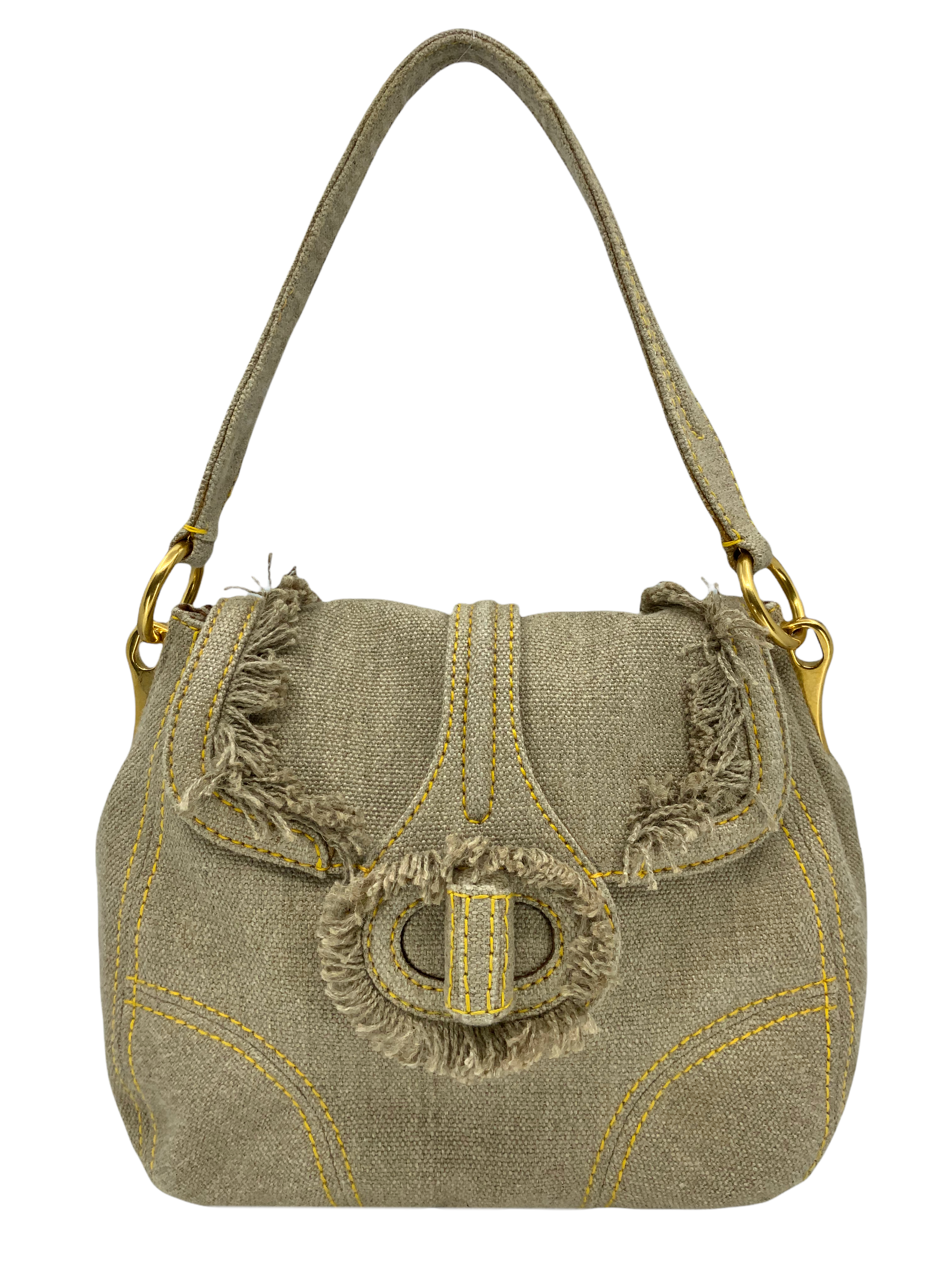 Prada Pattina Sottospalla Fringe Canvas Large Flap Crossbody Bag for Women | Luxury Designer Shoulder Purse | Perfect for Parties, Dating & Evening Events