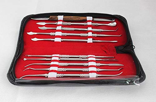 10Pcs Stainless Steel Wax Spatula Set - Double Sided Clay Sculpting & Wax Carving Tools with Storage Case - Perfect for DIY Crafts, Candle Making, and Pottery Projects