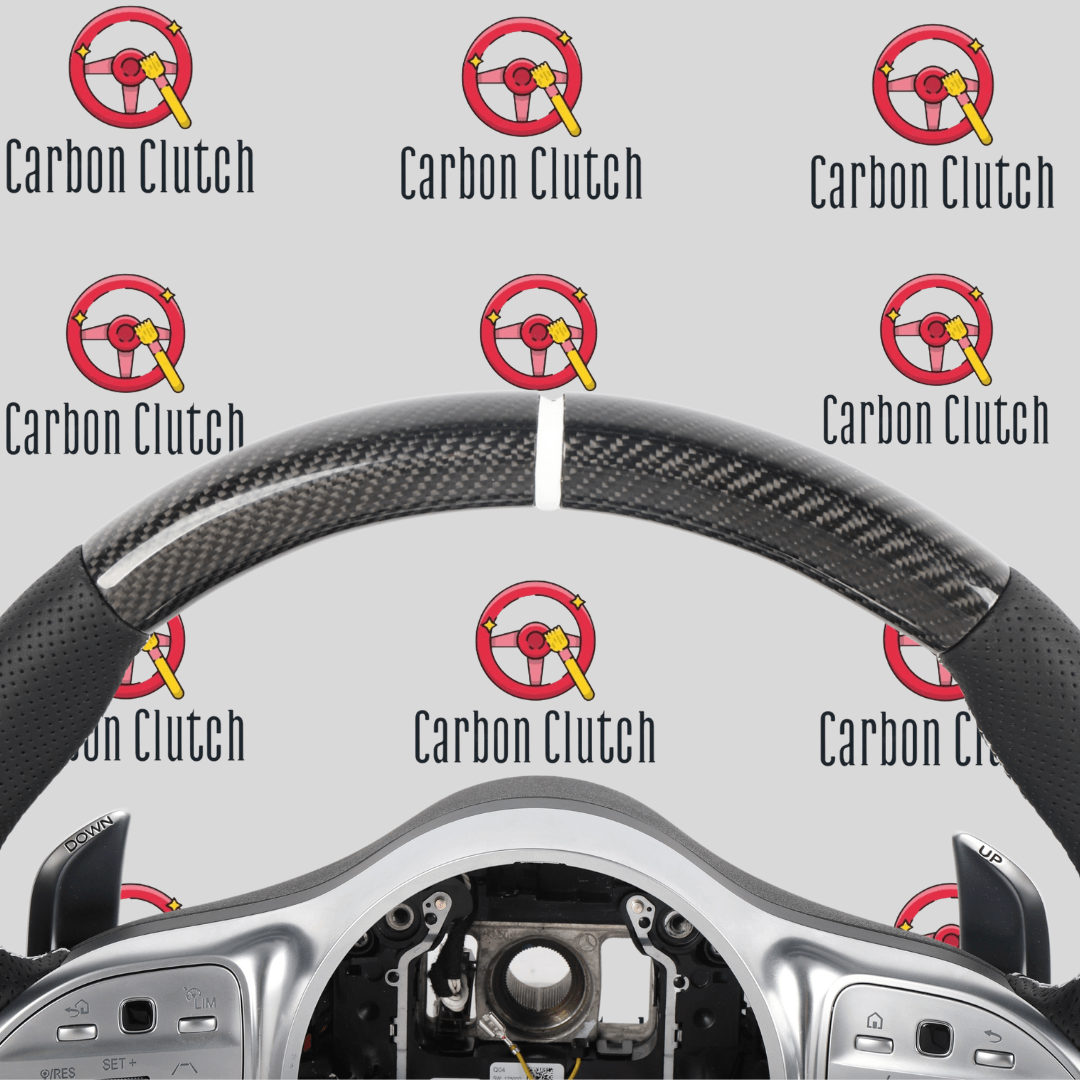 2019-2022 Mercedes AMG Custom Carbon Fiber Steering Wheel - Genuine Carbon Fiber Trim - Sporty Grip - Perfect for Racing & Luxury Car Upgrades - Enhances Driving Experience on Track Days & Daily Commutes