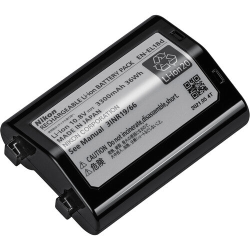 Nikon EN EL18d Rechargeable Lithium Ion Battery 10.8V 3300mAh for Nikon D5 D6 DSLR Cameras - Perfect for Professional Photography & Extended Shooting Sessions