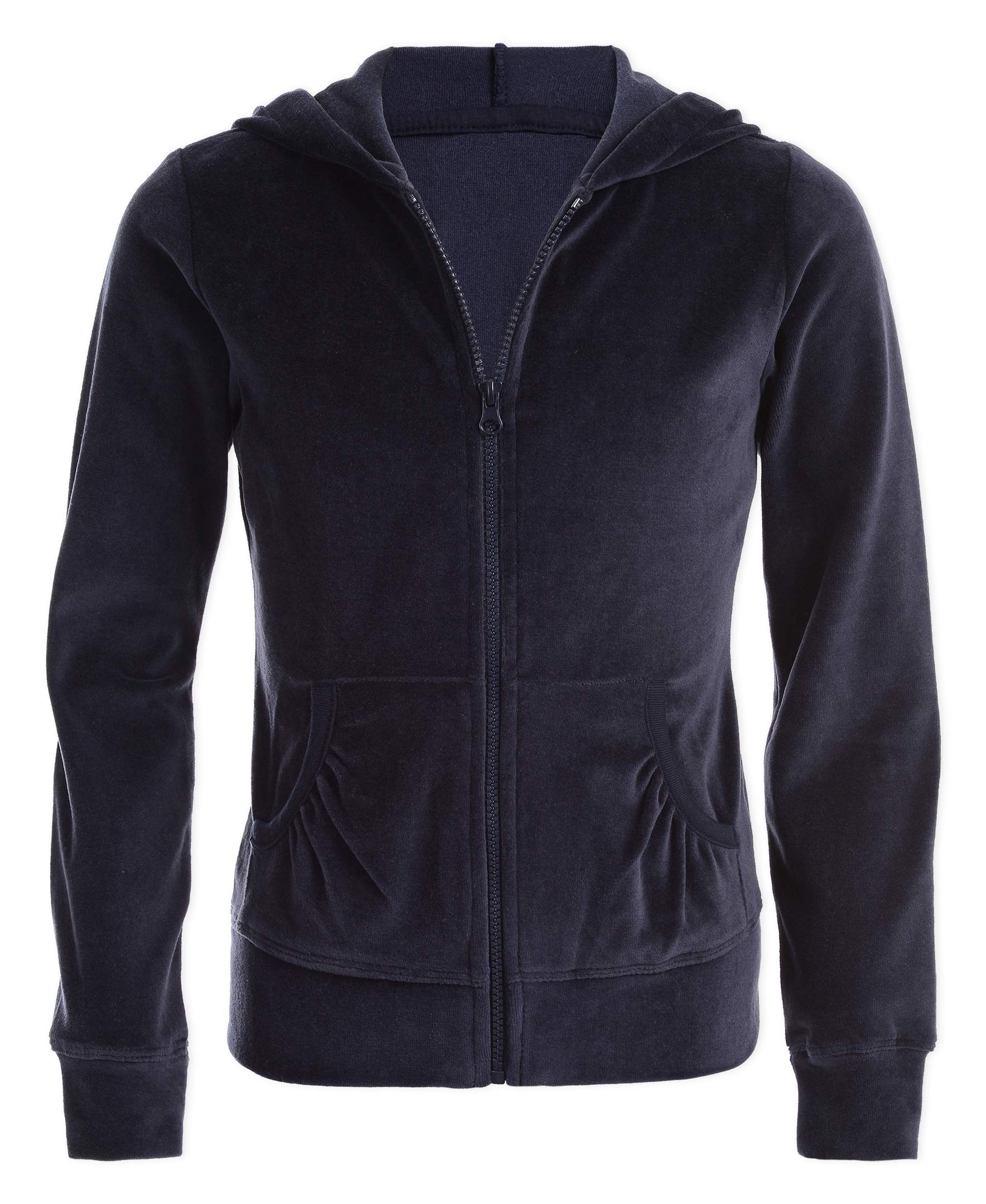 Nautica Girls' Velour Hoodie Sweatshirt - Soft School Uniform Pullover for Kids | Perfect for School Days, Casual Wear & Winter Outfits