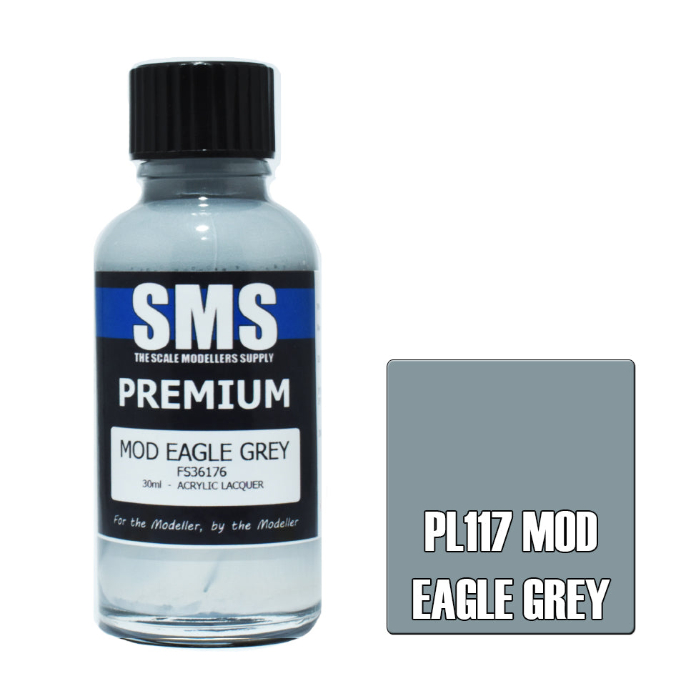 Premium 30ML Airbrush Paint - MOD Eagle Grey Acrylic Lacquer for Model Kits, Miniatures & DIY Crafts | Fast-Drying, High Gloss Finish