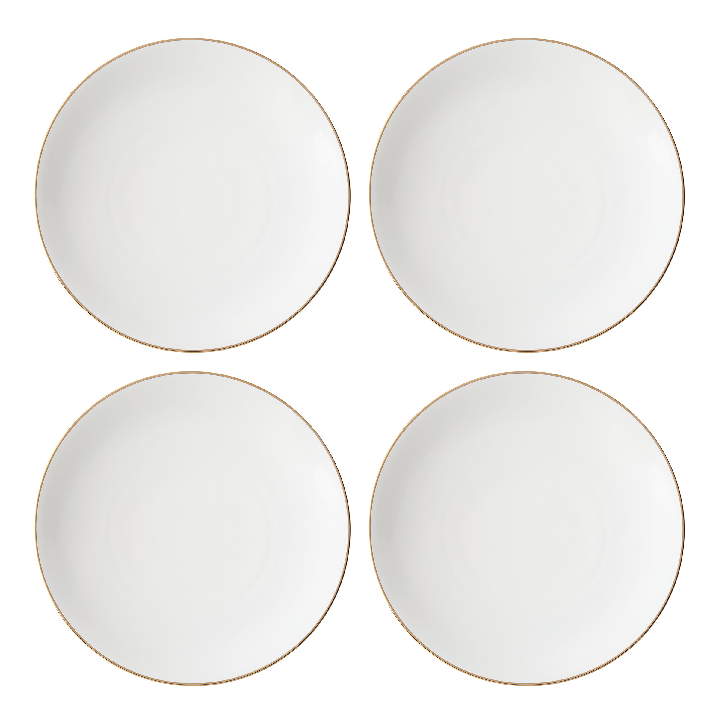 Trianna Coupe Dinner Plates Set of 4 - Elegant 10.5