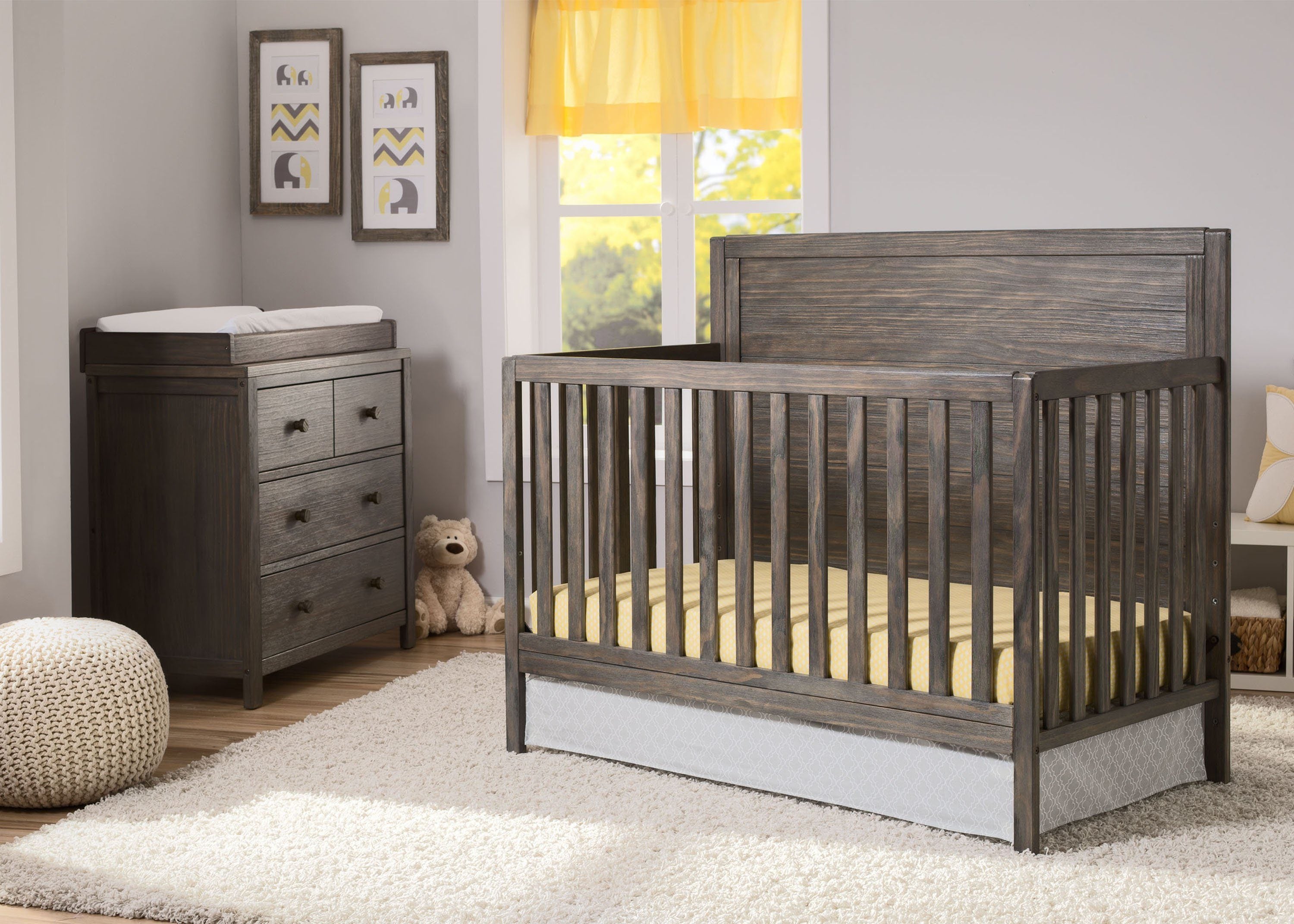 Cambridge 4-in-1 Convertible Baby Crib - White Nursery Furniture for Newborn to Toddler Bed | Perfect for Modern Nursery, Bedroom & Daycare Use