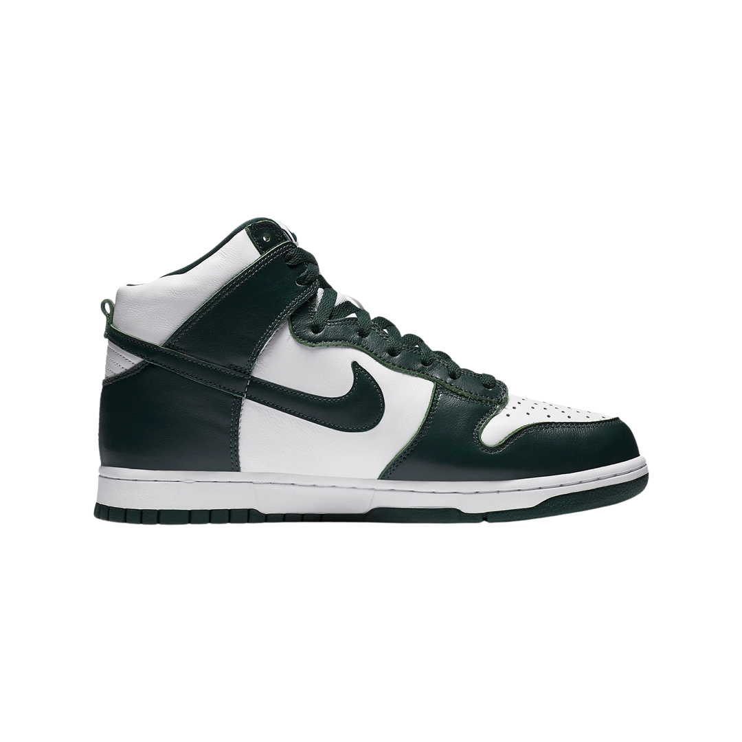 Nike Dunk High Spartan Green White Sneakers - Men's Basketball Shoes for Streetwear & Casual Style | Perfect for Urban Fashion & Everyday Wear