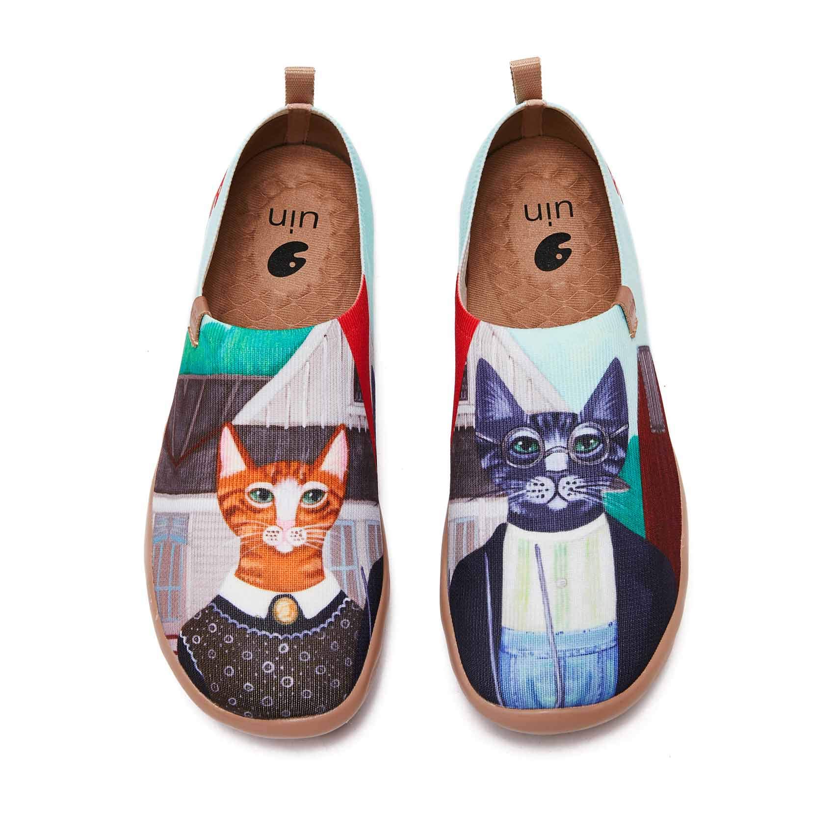 UIN Women's Lightweight Slip-On Knit Loafers - Artistic Painted Travel Shoes | Comfortable Fashion Sneakers for Walking, Travel & Casual Wear | Toledo Ⅱ Collection