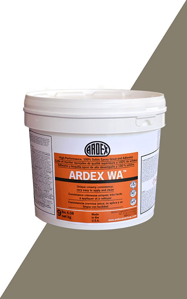 Ardex WA Stormy Mist High-Performance 100% Solids Epoxy Grout & Adhesive - 9 lb Tub for Tile, Stone & Concrete Floors - Perfect for Bathrooms, Kitchens & Commercial Spaces
