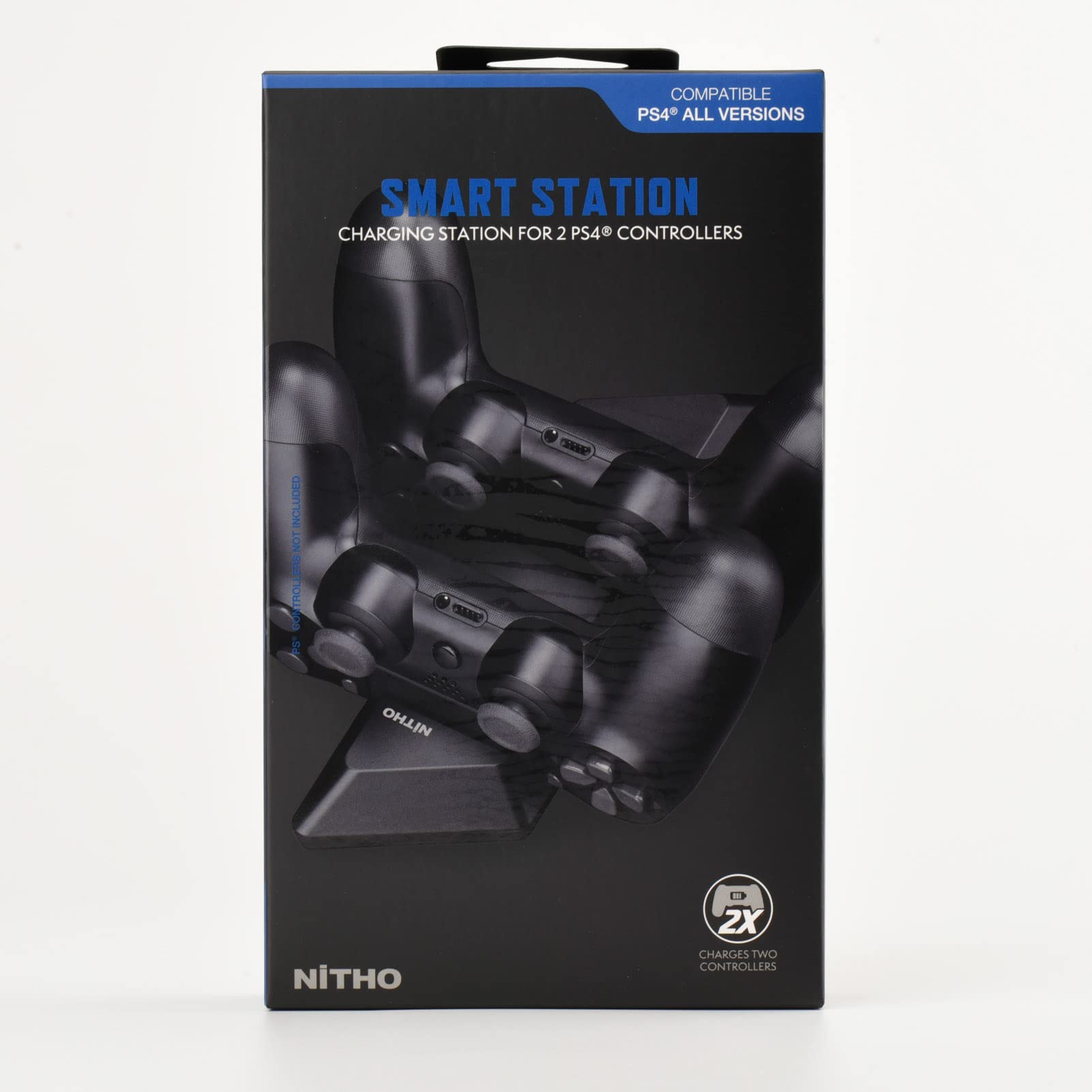 NiTHO PS4 Controller Charger Station - Dual USB Charging Dock for PlayStation 4/PS4 Slim/PS4 Pro Controllers | Fast Charging | Black | Perfect for Gaming Setup & Multiplayer Sessions