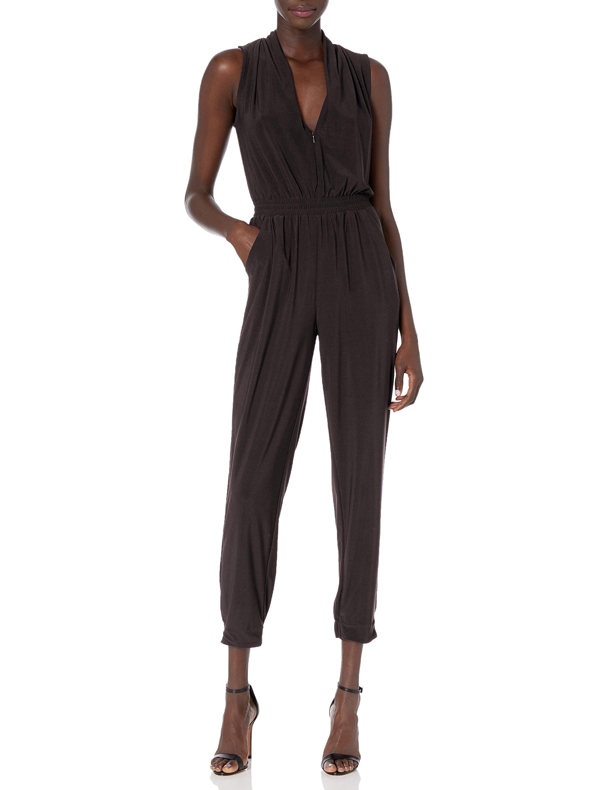 LAUNDRY BY SHELLI SEGAL Women's Matte Jersey Athleisure Jumpsuit - Comfortable Lounge & Workout Romper for Yoga, Running, and Casual Wear