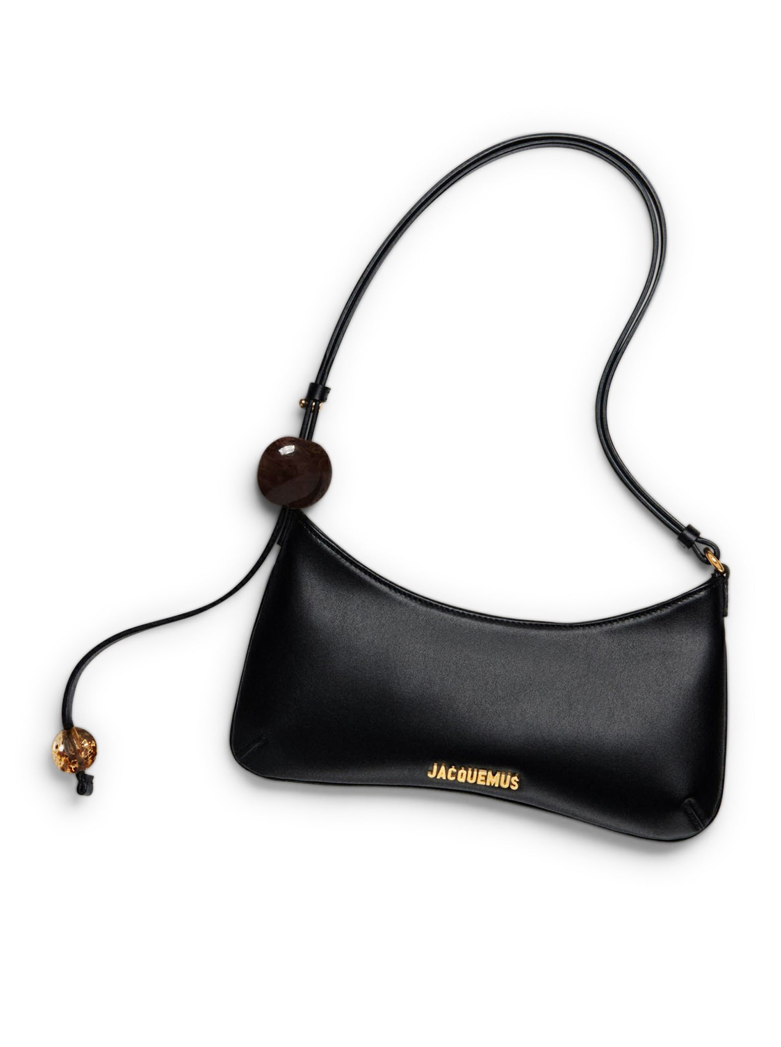 Jacquemus Le Bisou Perle Black Crossbody Bag - Stylish Pearl Accent Shoulder Purse for Women | Perfect for Evening Parties, Date Nights & Special Occasions