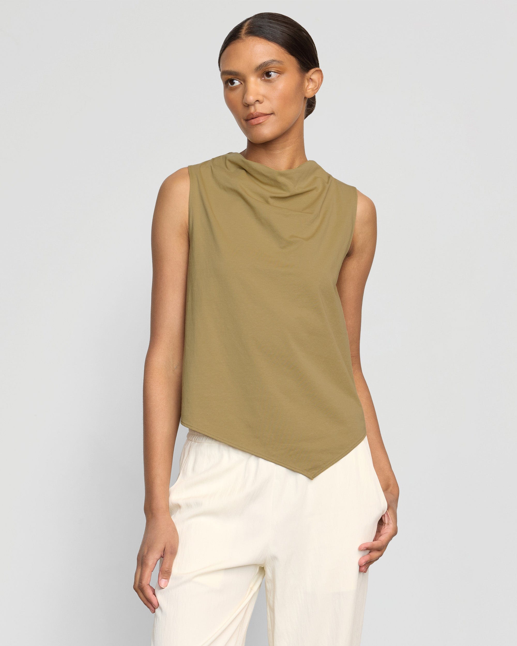 Marjorie Women's Asymmetrical Hem T-Shirt - Stylish Casual Top for Everyday Wear, Work & Outings
