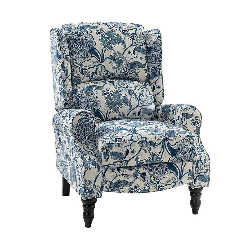 Erdeni Upholstered Manual Wingback Recliner Chair - Comfortable Living Room Armchair with Smooth Reclining Mechanism - Perfect for Home Theater, Reading Nook & Relaxation