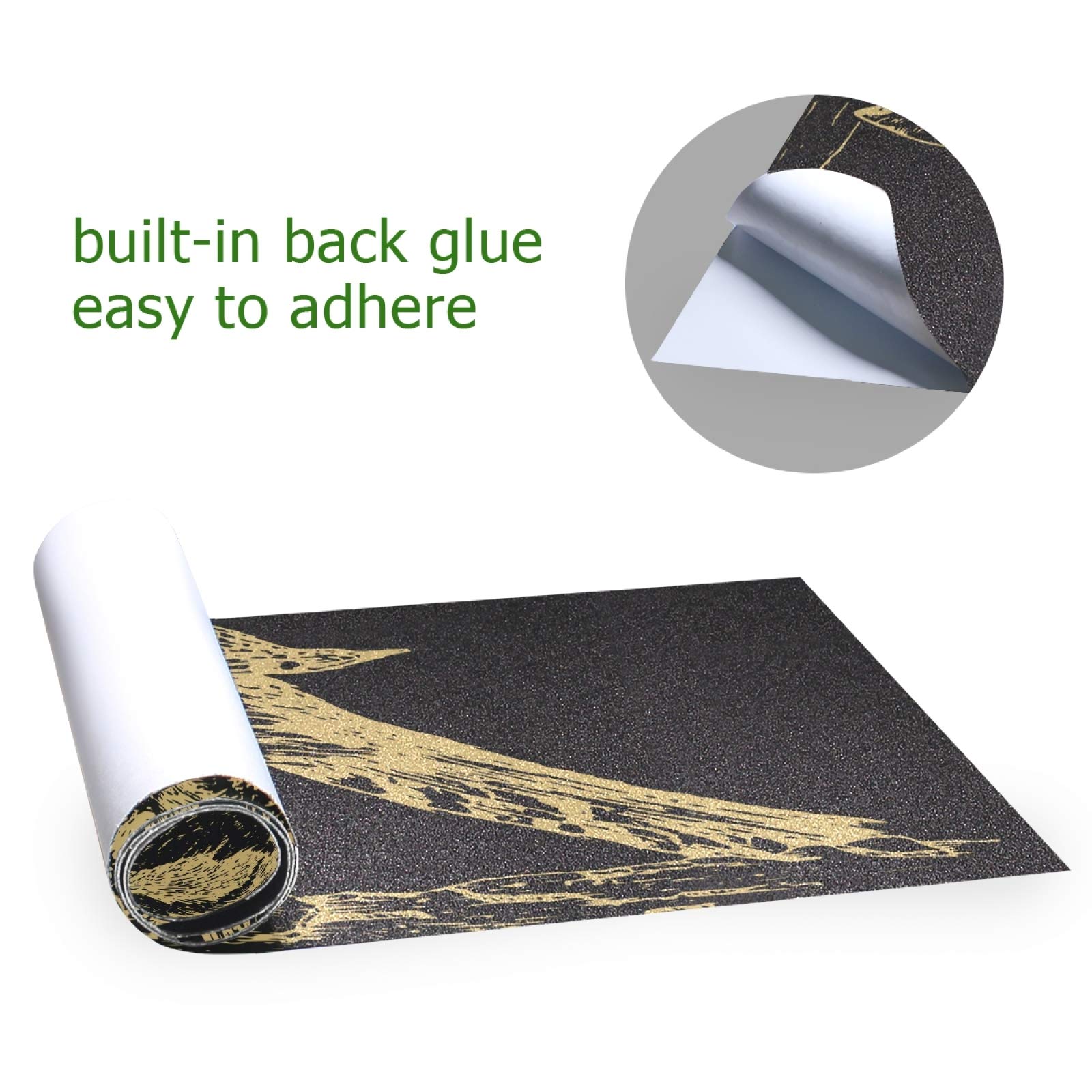 Premium Woodpecker Skateboard Grip Tape - 33.1x9.1 Inch Non-Slip Longboard Griptape | Waterproof Sandpaper Deck Sticker for Enhanced Board Control | Perfect for Street Skating, Cruising & Downhill Riding