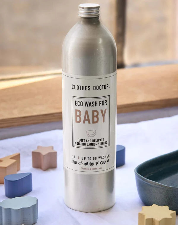 Organic Baby Laundry Detergent - 1 Liter | Hypoallergenic & Eco-Friendly | Gentle for Newborn Clothes & Sensitive Skin | Perfect for Diapers, Onesies & Baby Bedding