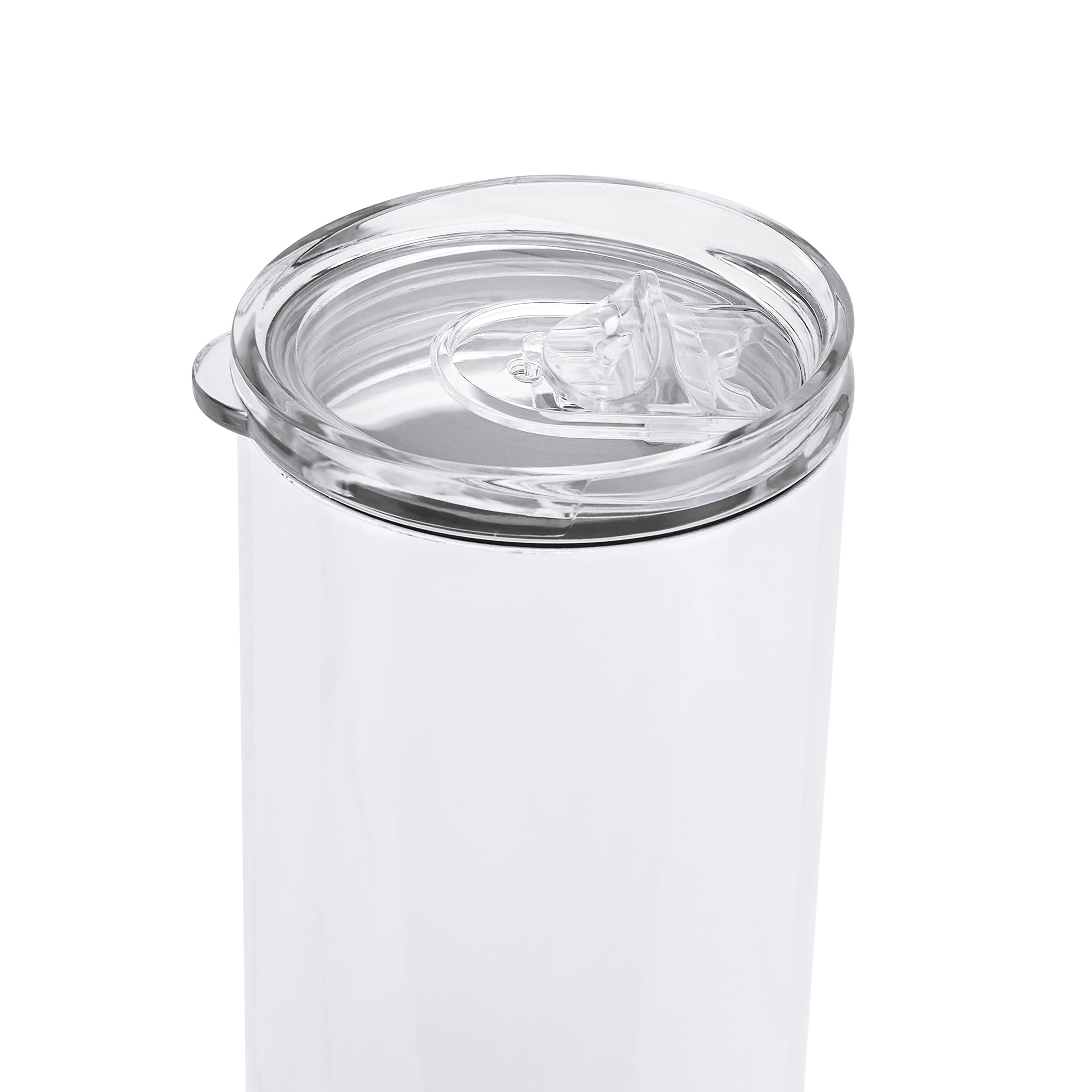Makerflo 12 oz Slim Duozie Sublimation Blank Tumbler - Pack of 25 with Lids & Straws - DIY Craft Ready for Sublimation, Epoxy, UV DTF, Vinyl & Laser Engraving - Perfect for Personalized Gifts, Promotional Items & Custom Drinkware for Home, Office or Events