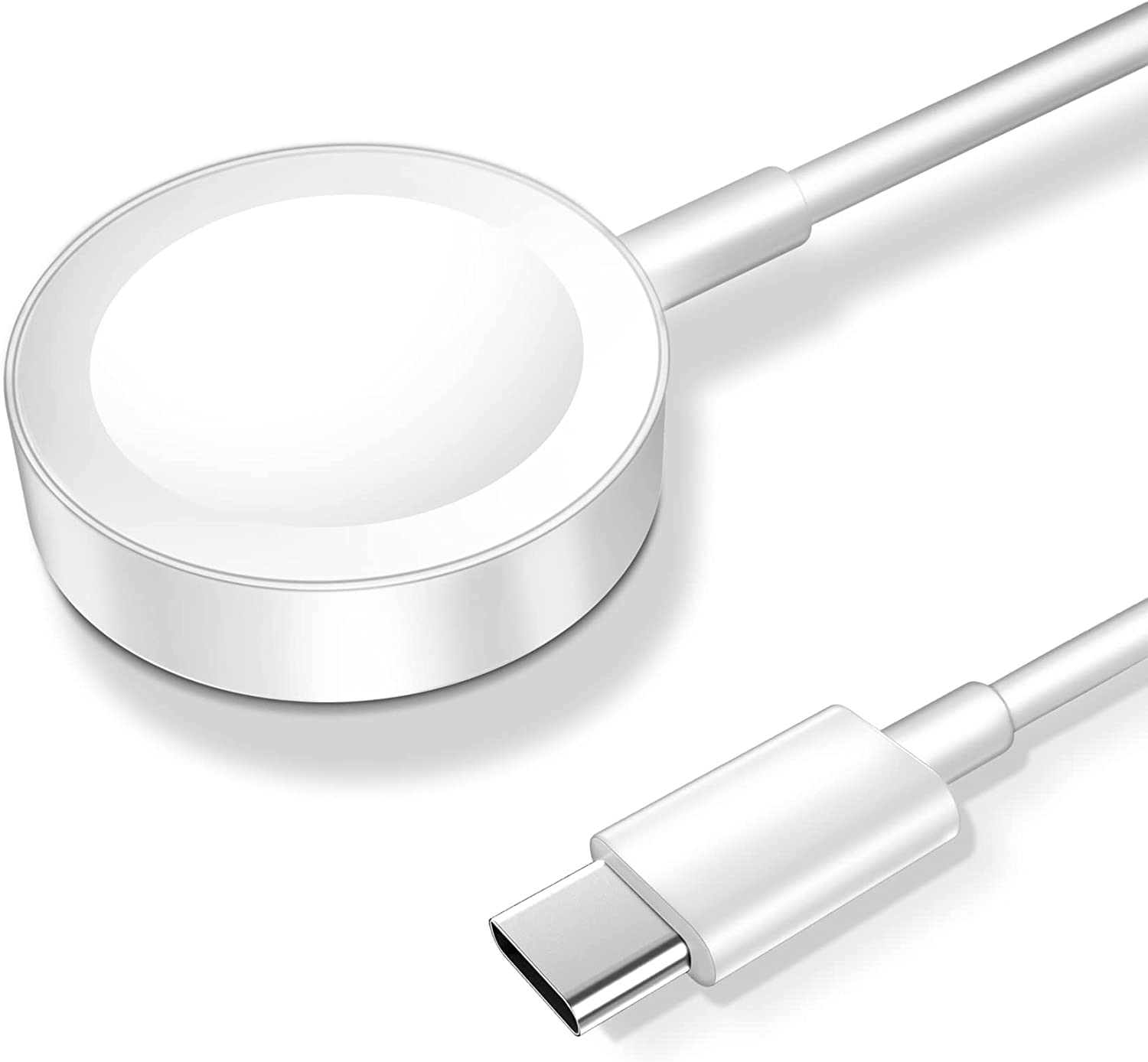 Magnetic Charging Cable for Apple Watch - USB C Wireless Charger Compatible with iWatch Series Ultra 2/Ultra/8/7/6/SE/SE 2/5/4/3/2 - 4.9FT/1.5M White - Perfect for Home, Office, Travel & Nightstand Charging