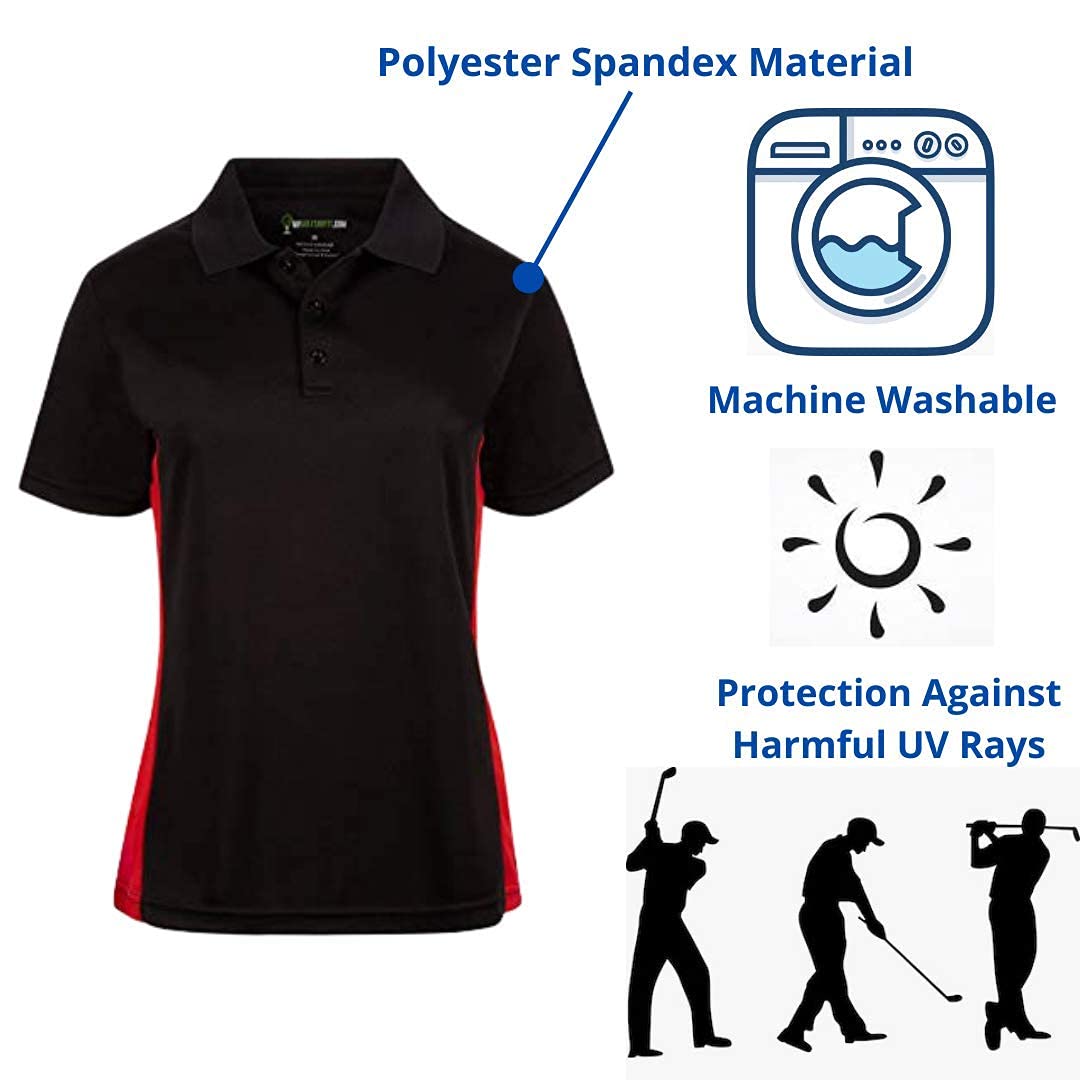 Premium Women's French Cut Short Sleeve Golf T-Shirt - Moisture Wicking & Comfortable Performance Top with Free Golf Hat - Perfect for Golf Outings, Practice Sessions & Casual Wear