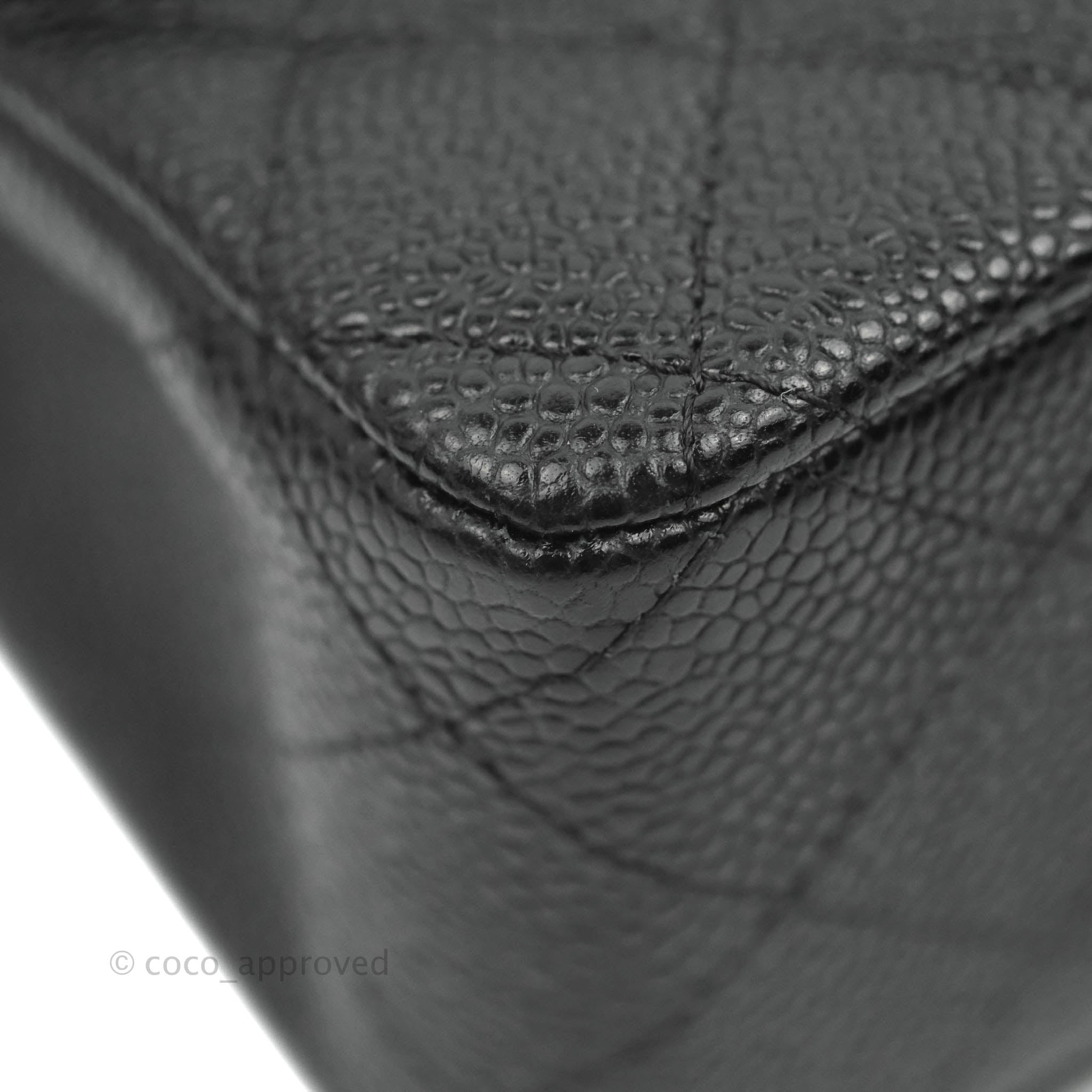 Chanel Classic M/L Medium Double Flap Bag in Black Caviar Leather with 24K Gold Hardware - Luxury Handbag for Women, Perfect for Evening Events & Special Occasions