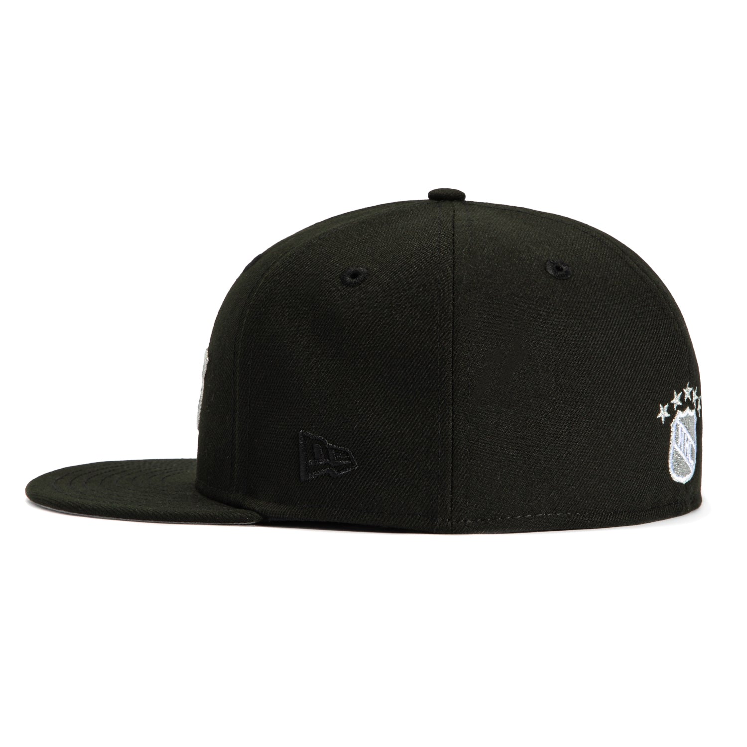 New Era 59Fifty Los Angeles Kings Word Hat - Black & Metallic Silver Snapback | Official NHL Licensed Baseball Cap for Men & Women | Perfect for Sports Fans, Game Day & Streetwear Fashion